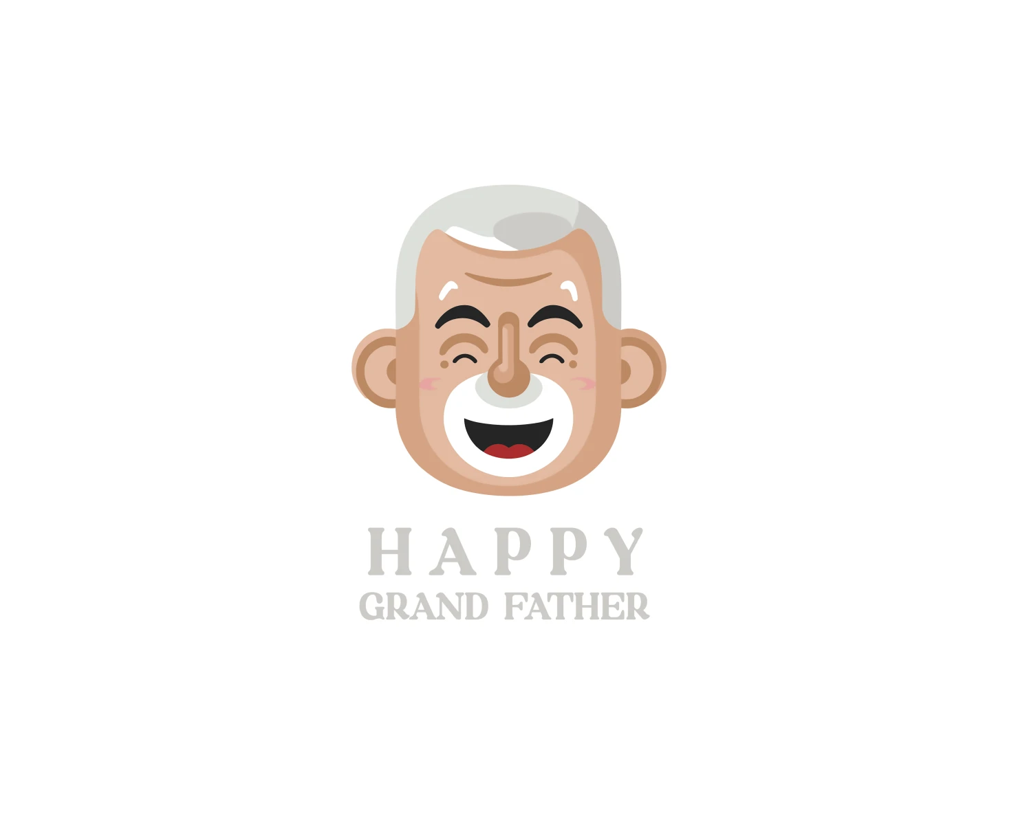 Happy grand father customizable logo design #33565