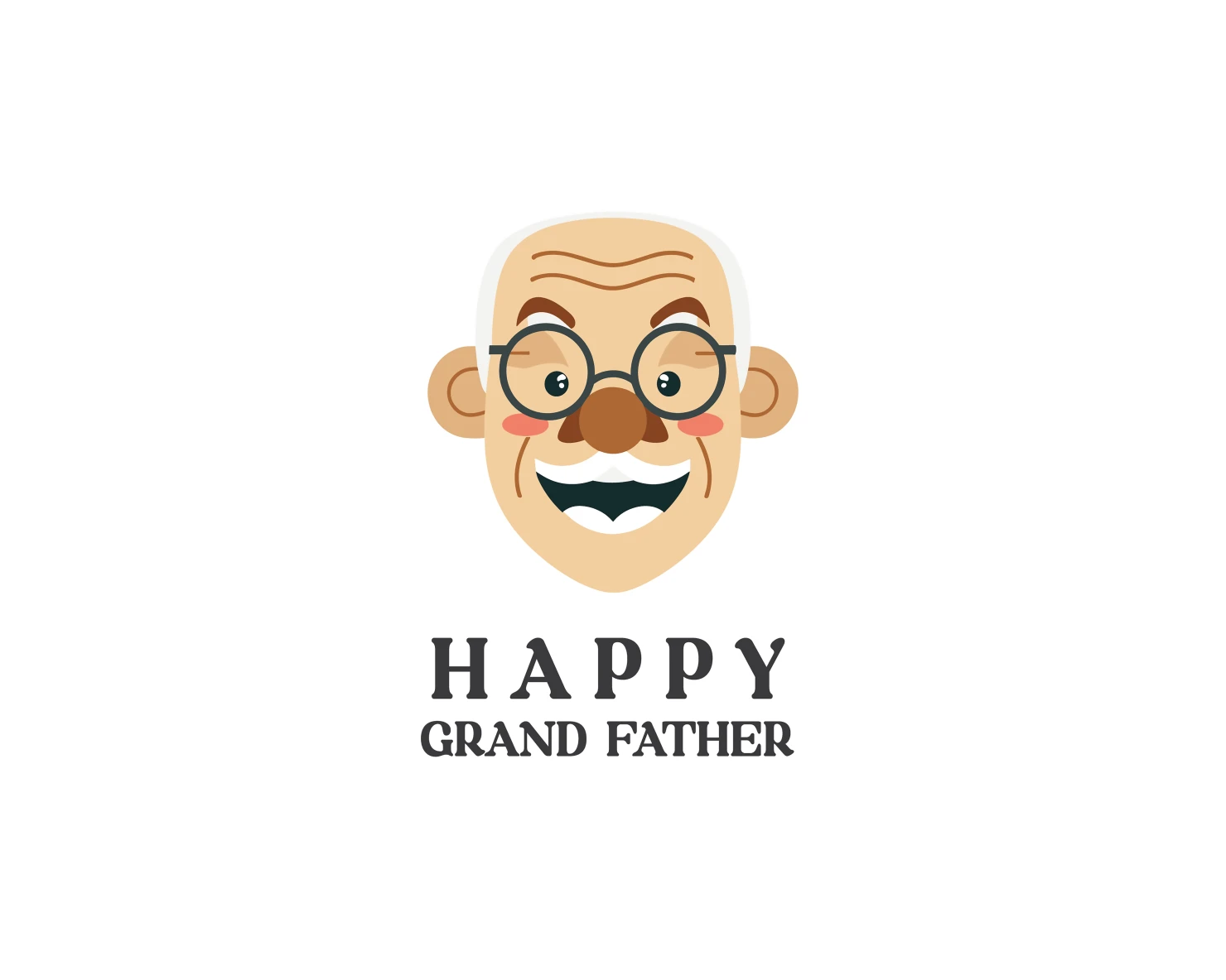 Happy grand father customizable logo design #33568