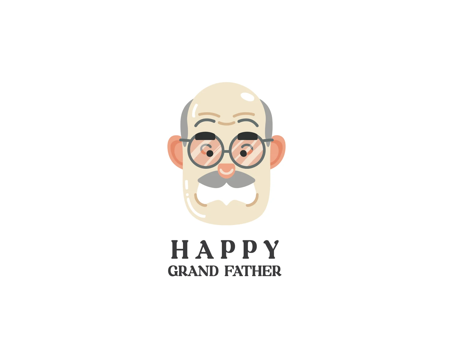 Happy grand father customizable logo design #33569