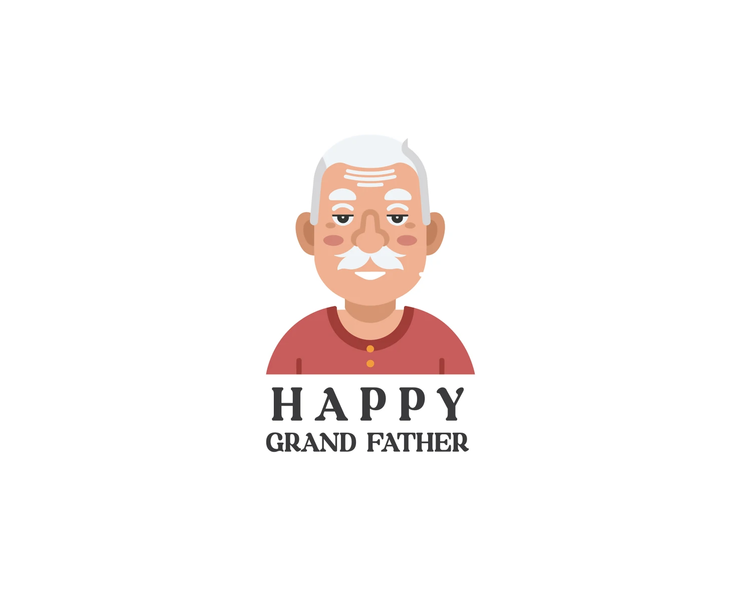 Happy grand father customizable logo design #33570