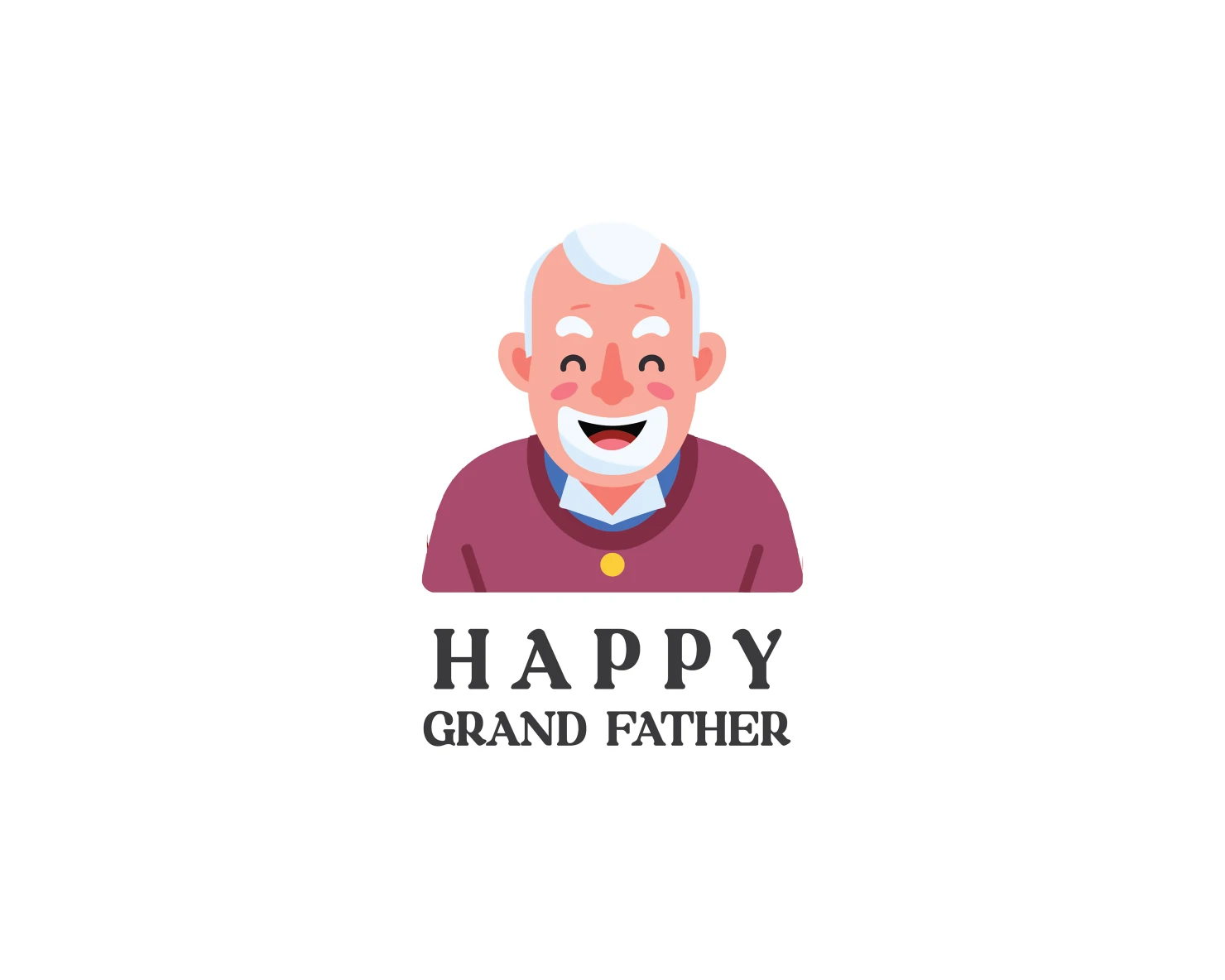 Happy grand father customizable logo design #33571