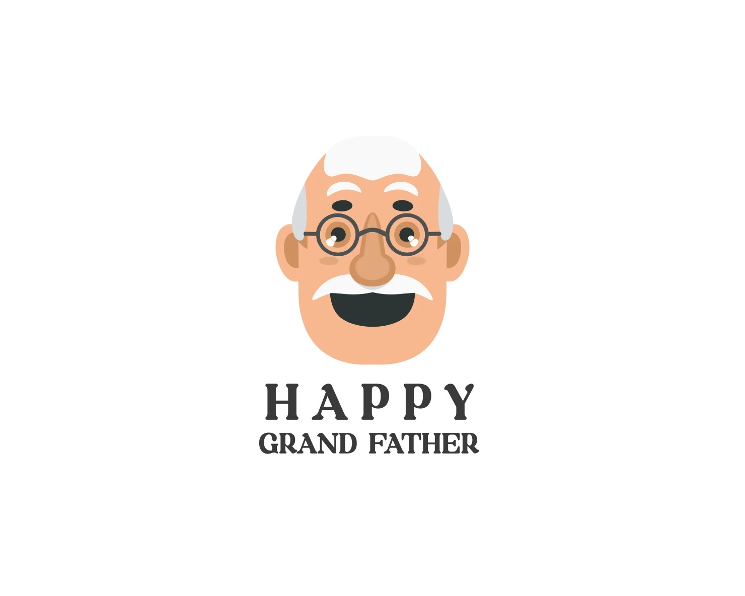 Happy grand father customizable logo design #33572