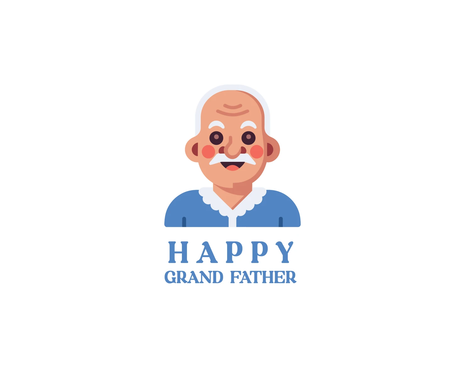 Happy grand father customizable logo design #33574