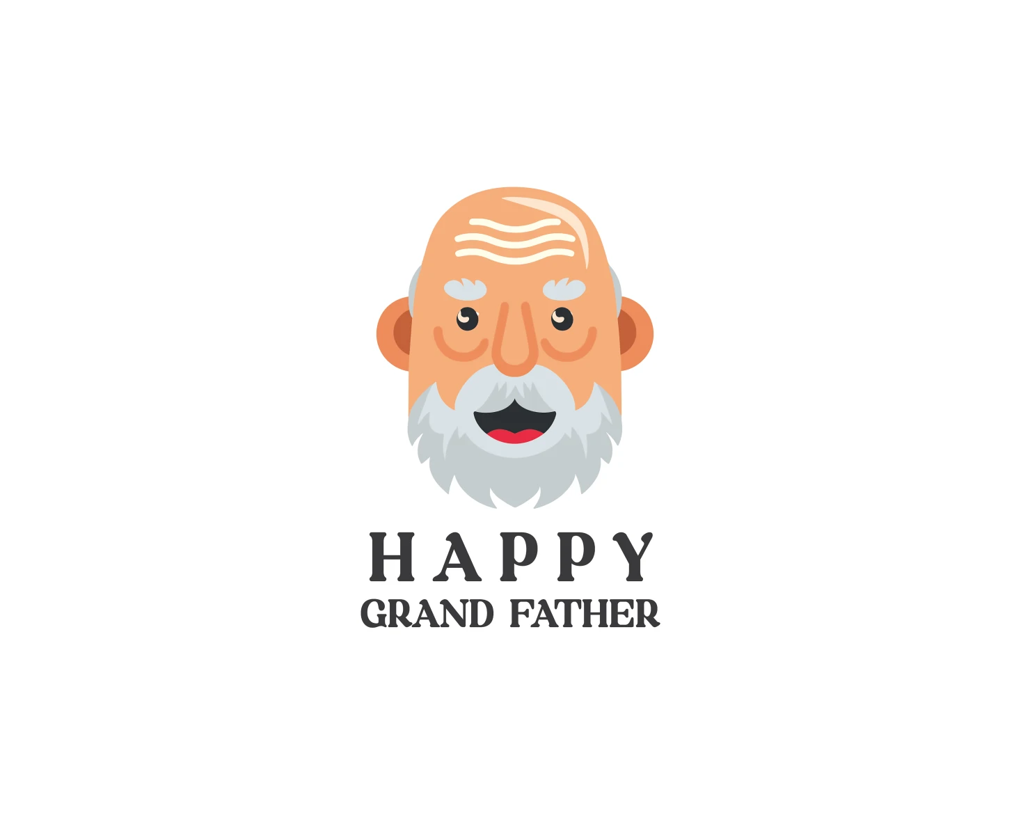 Happy grand father customizable logo design #33575
