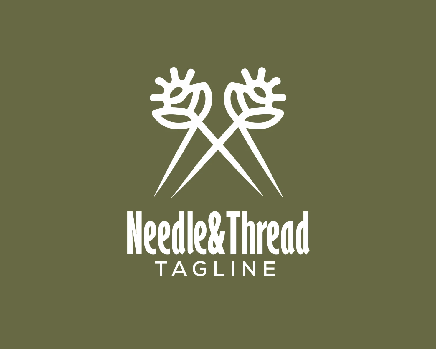 Needle and Thread customizable logo design #33581