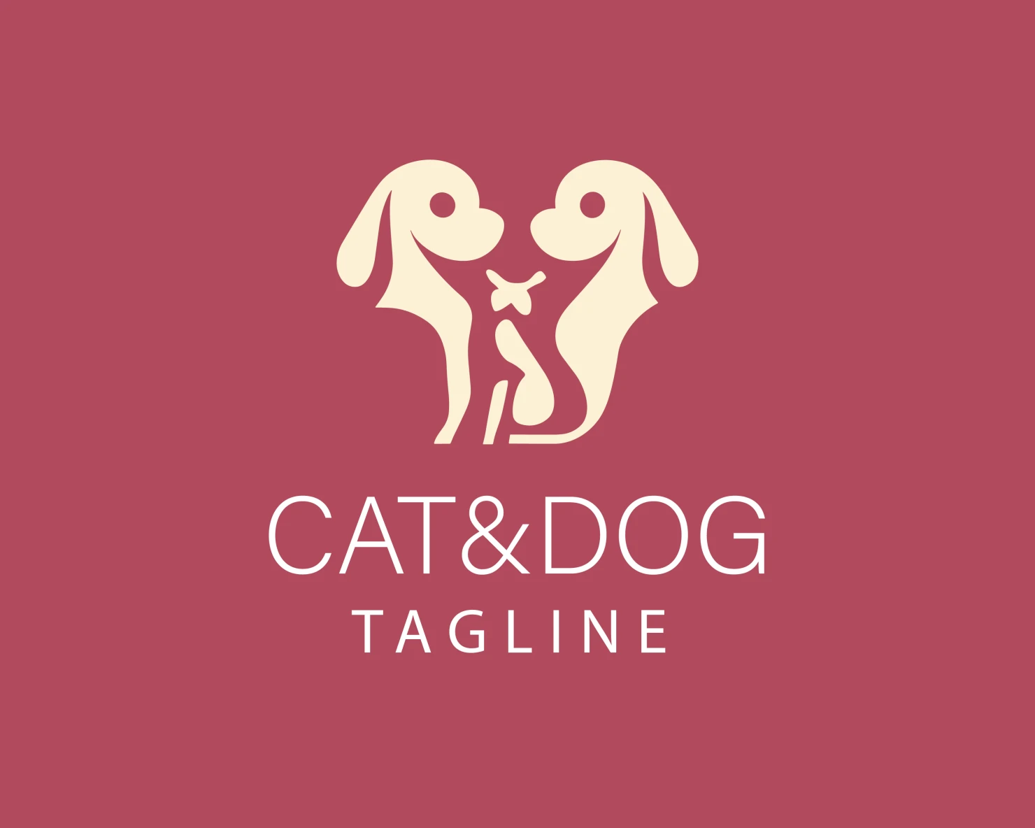 Cat and Dog customizable logo design #33627