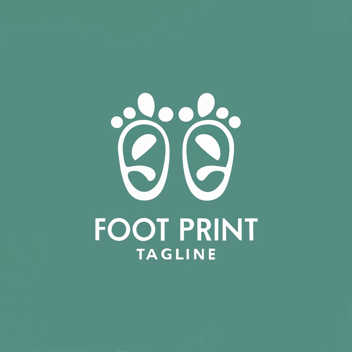 Foot print customizable logo design #33632