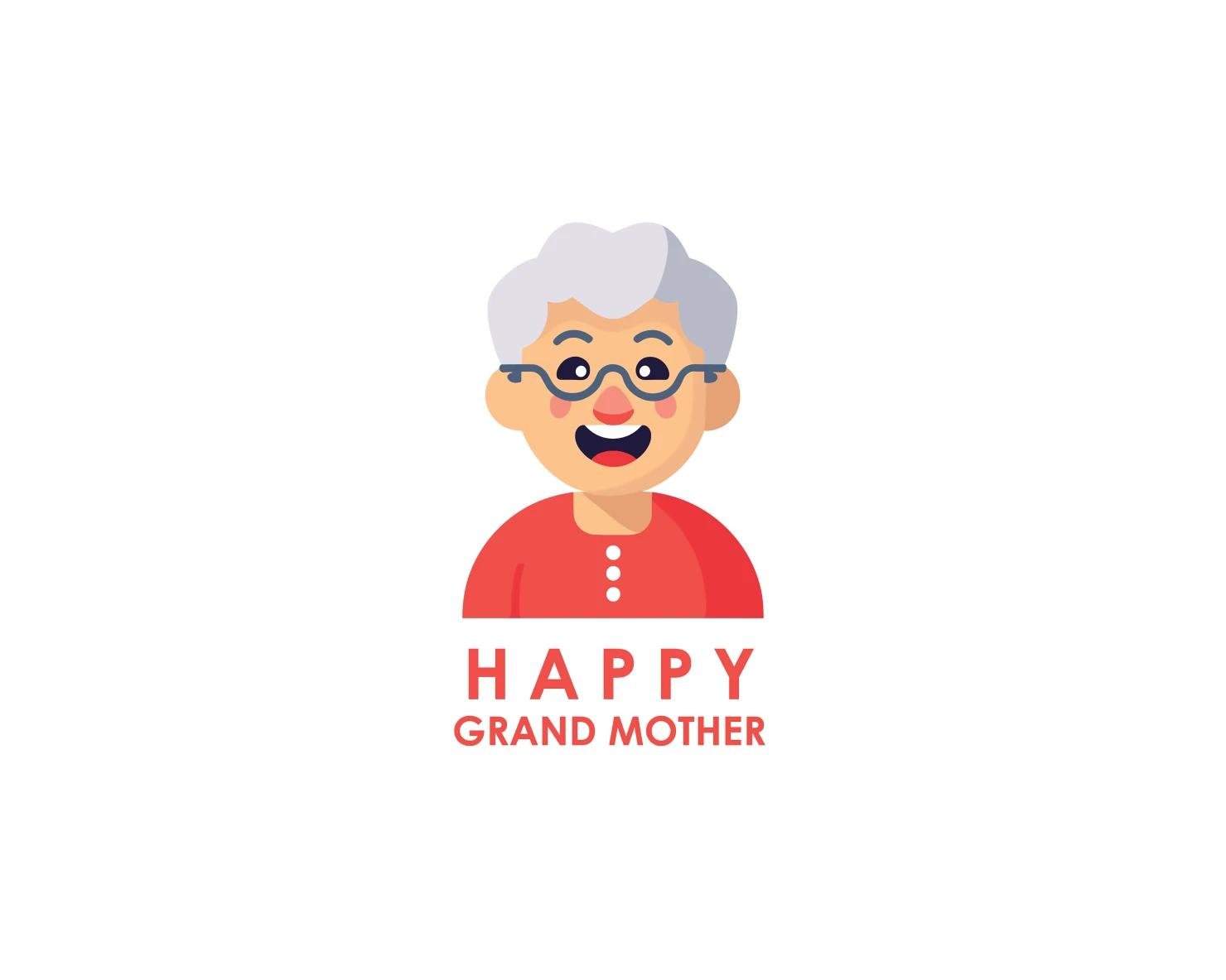 Happy grand mother customizable logo design #33641