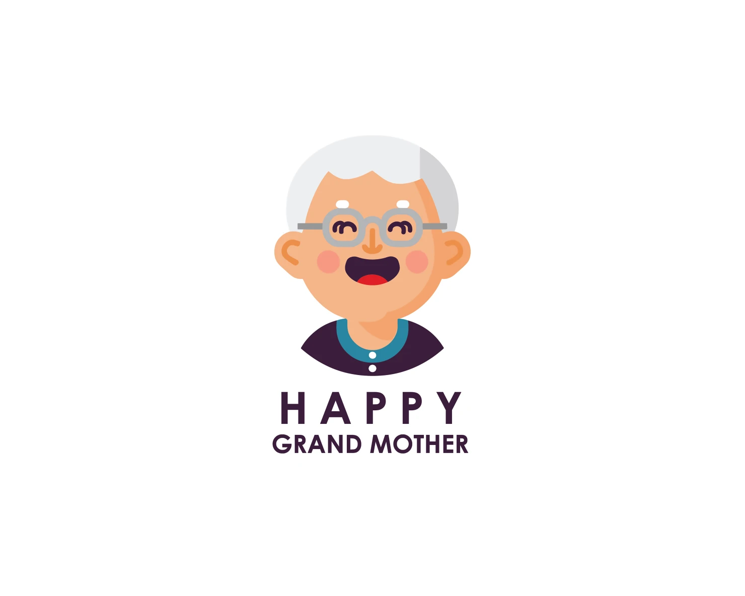 Happy grand mother customizable logo design #33642