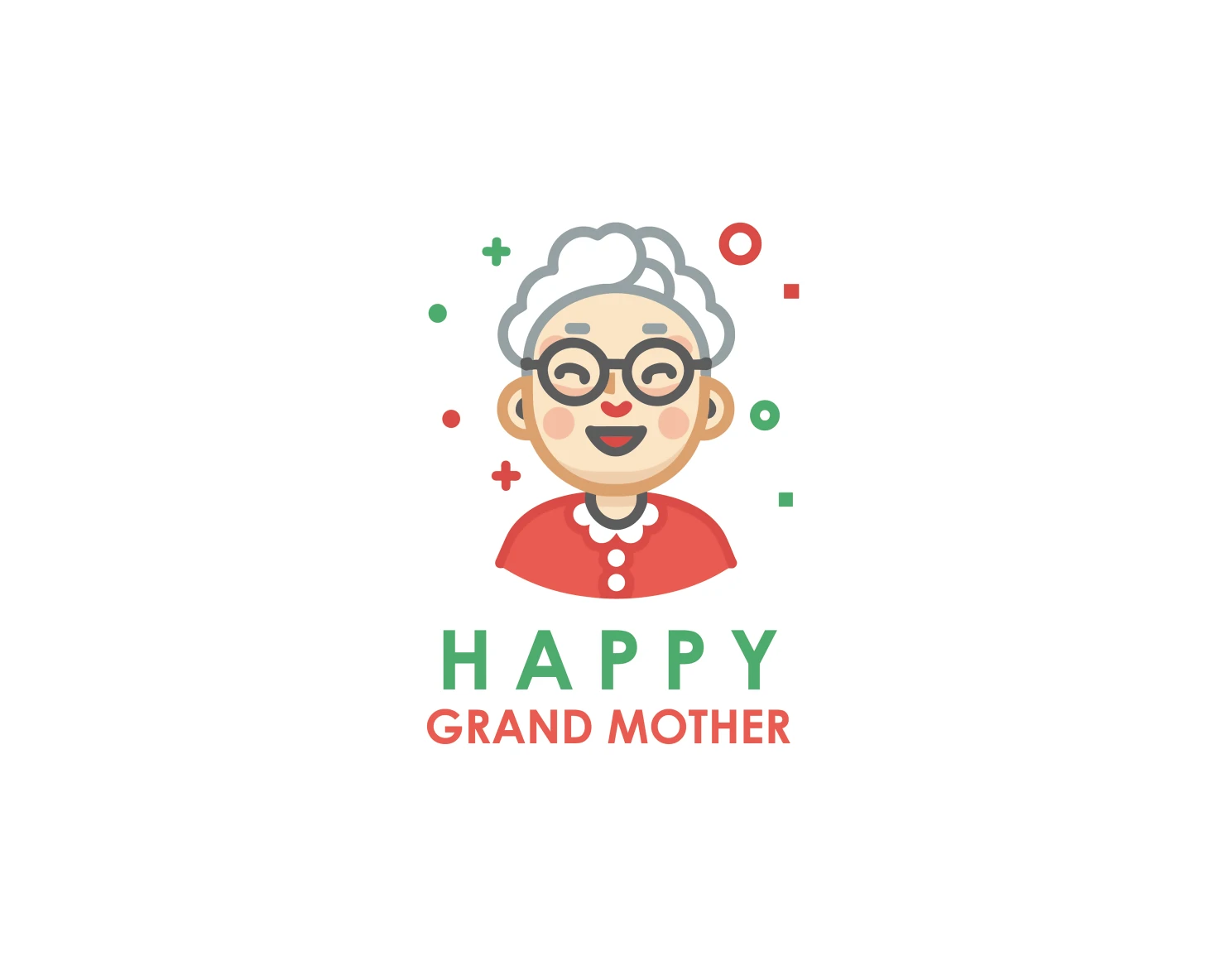 Happy grand mother customizable logo design #33644