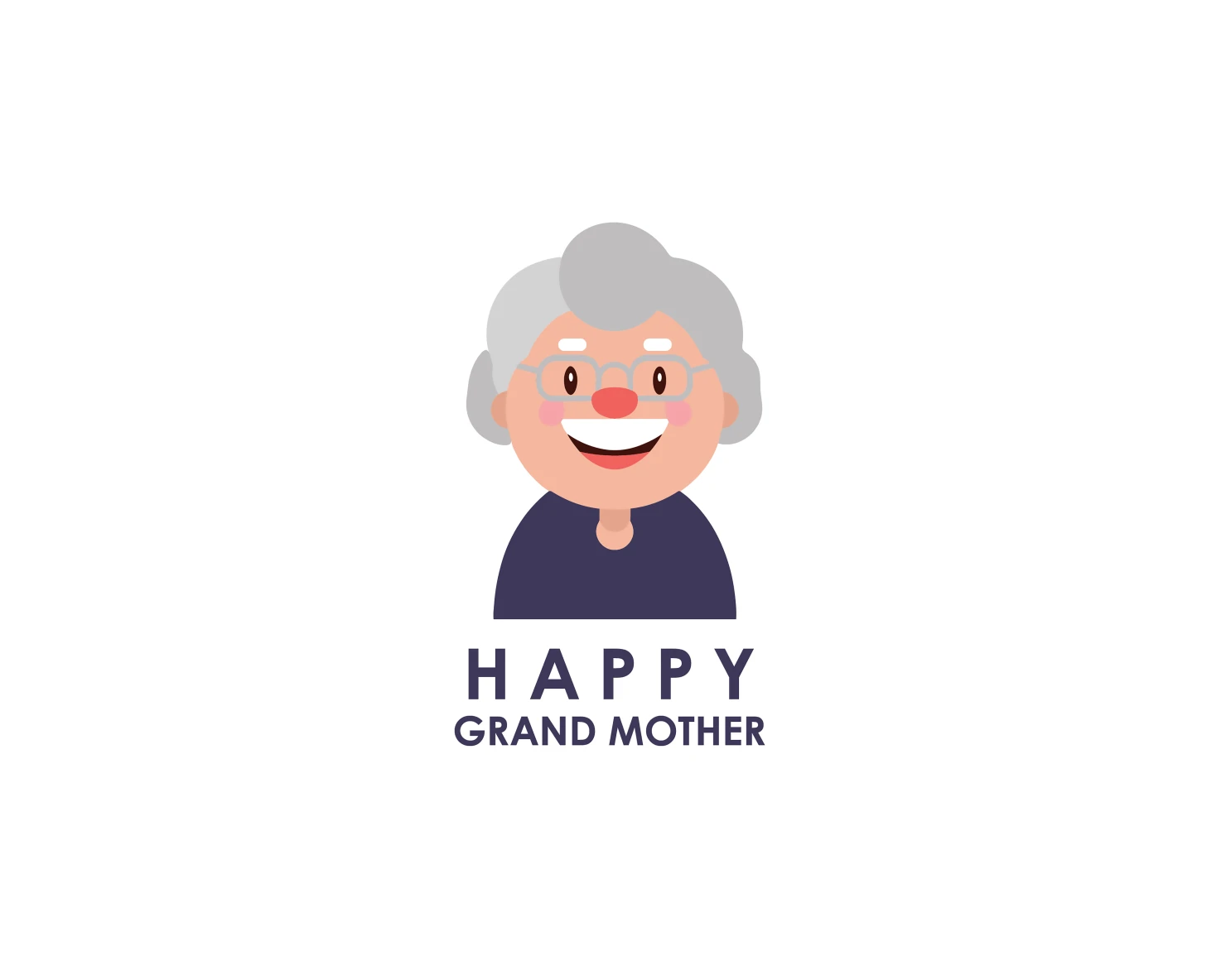 Happy grand mother customizable logo design #33646