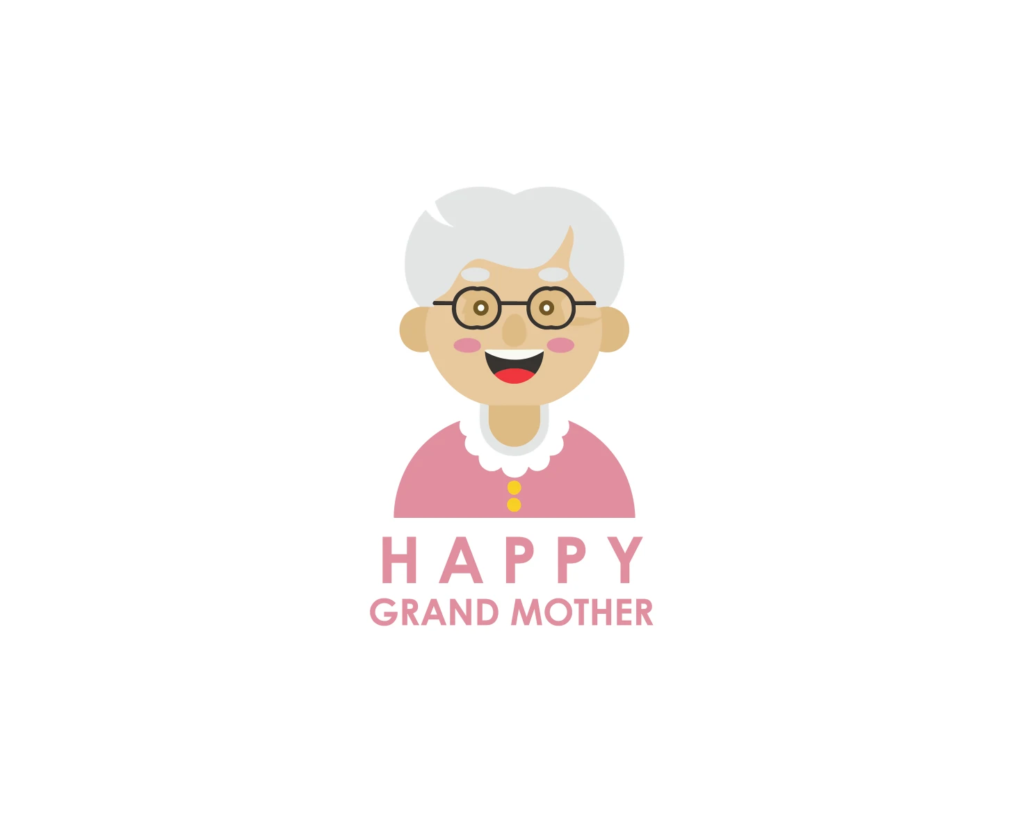 Happy grand mother customizable logo design #33647