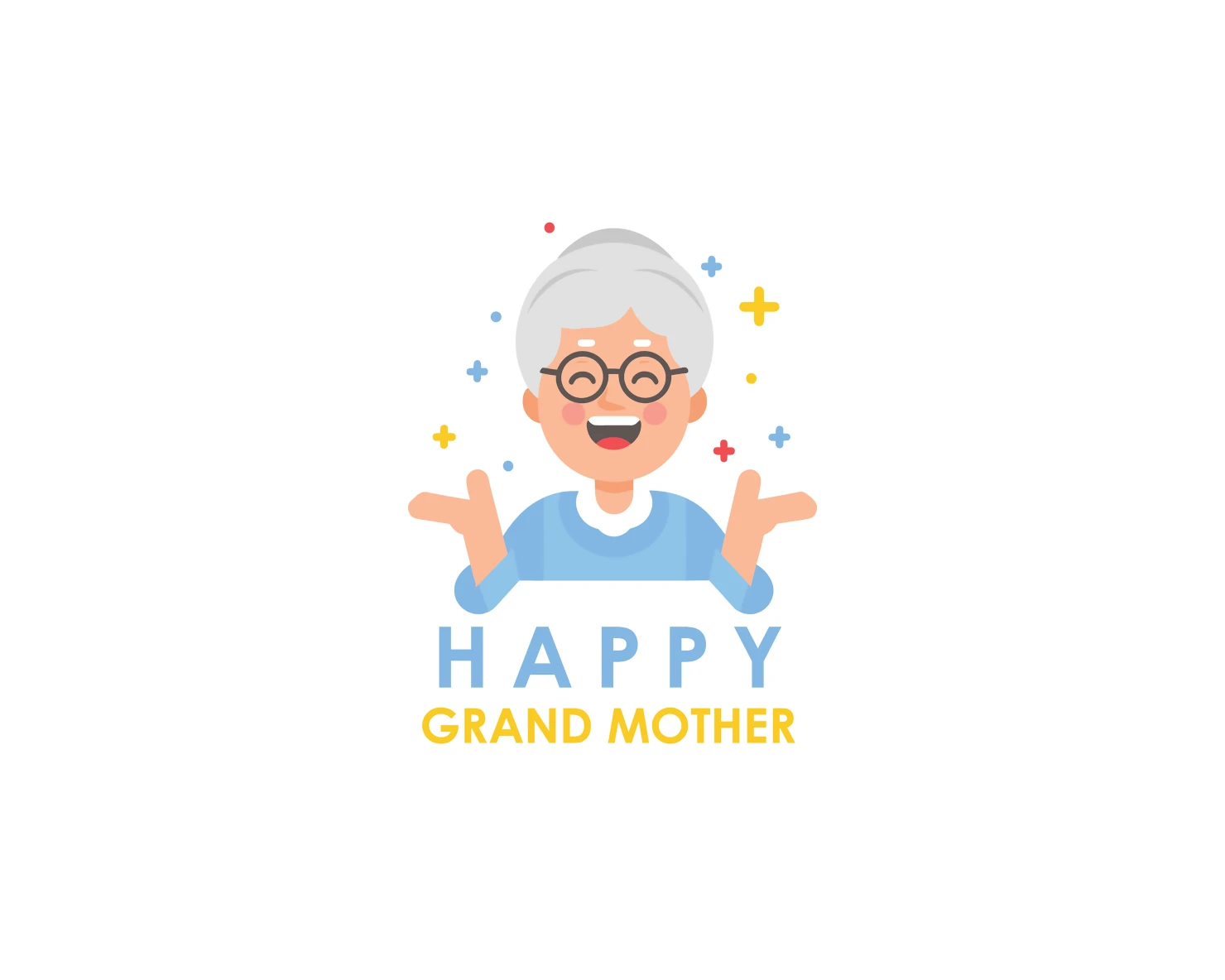 Happy grand mother customizable logo design #33649