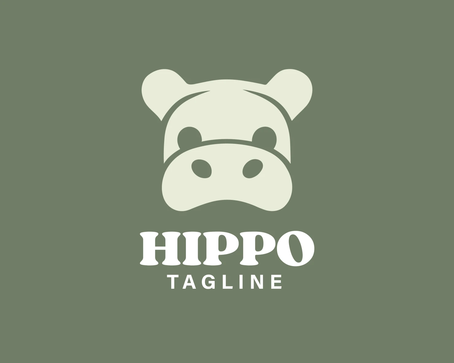 Hippo customizable logo design #33656