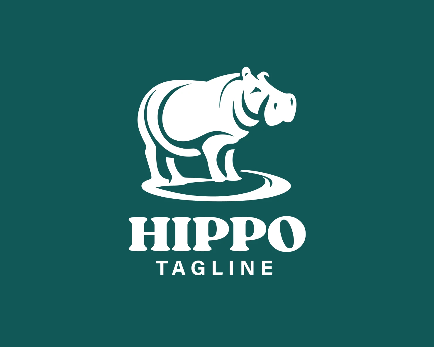 Hippo customizable logo design #33658