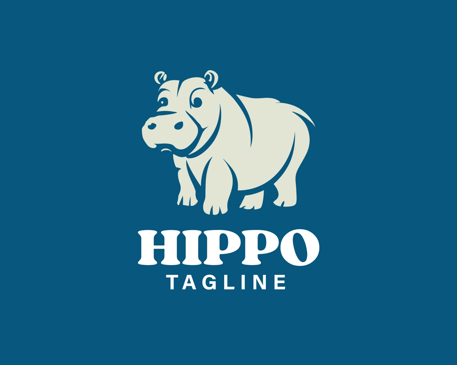 Hippo customizable logo design #33659