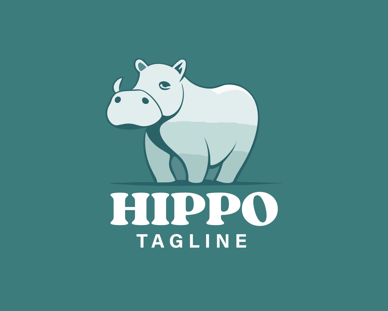 Hippo customizable logo design #33660