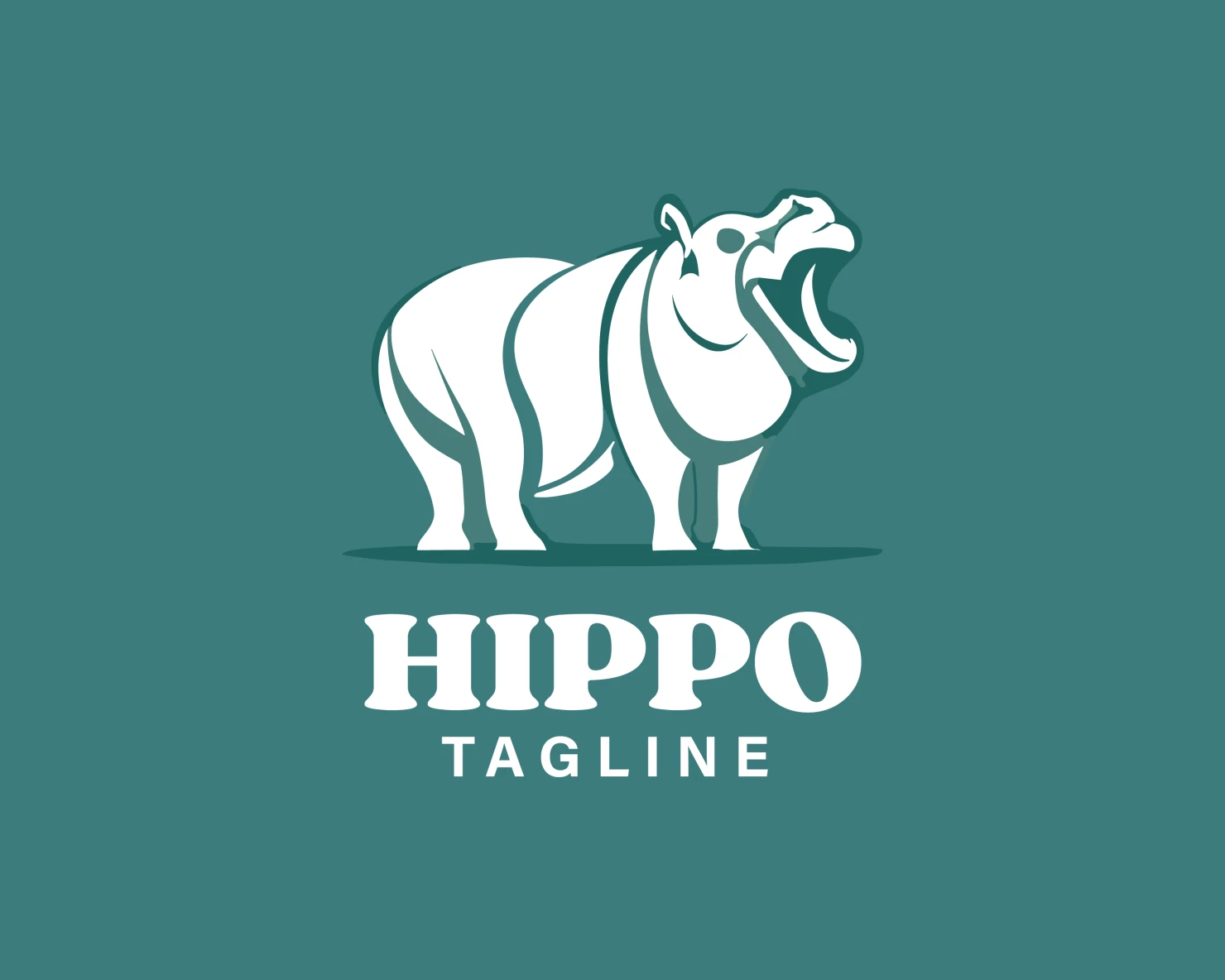 Hippo customizable logo design #33667