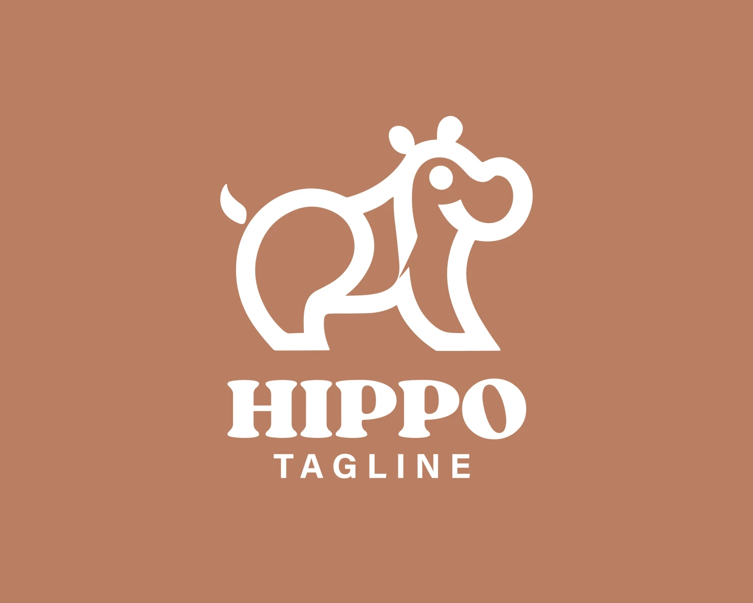 Hippo customizable logo design #33668