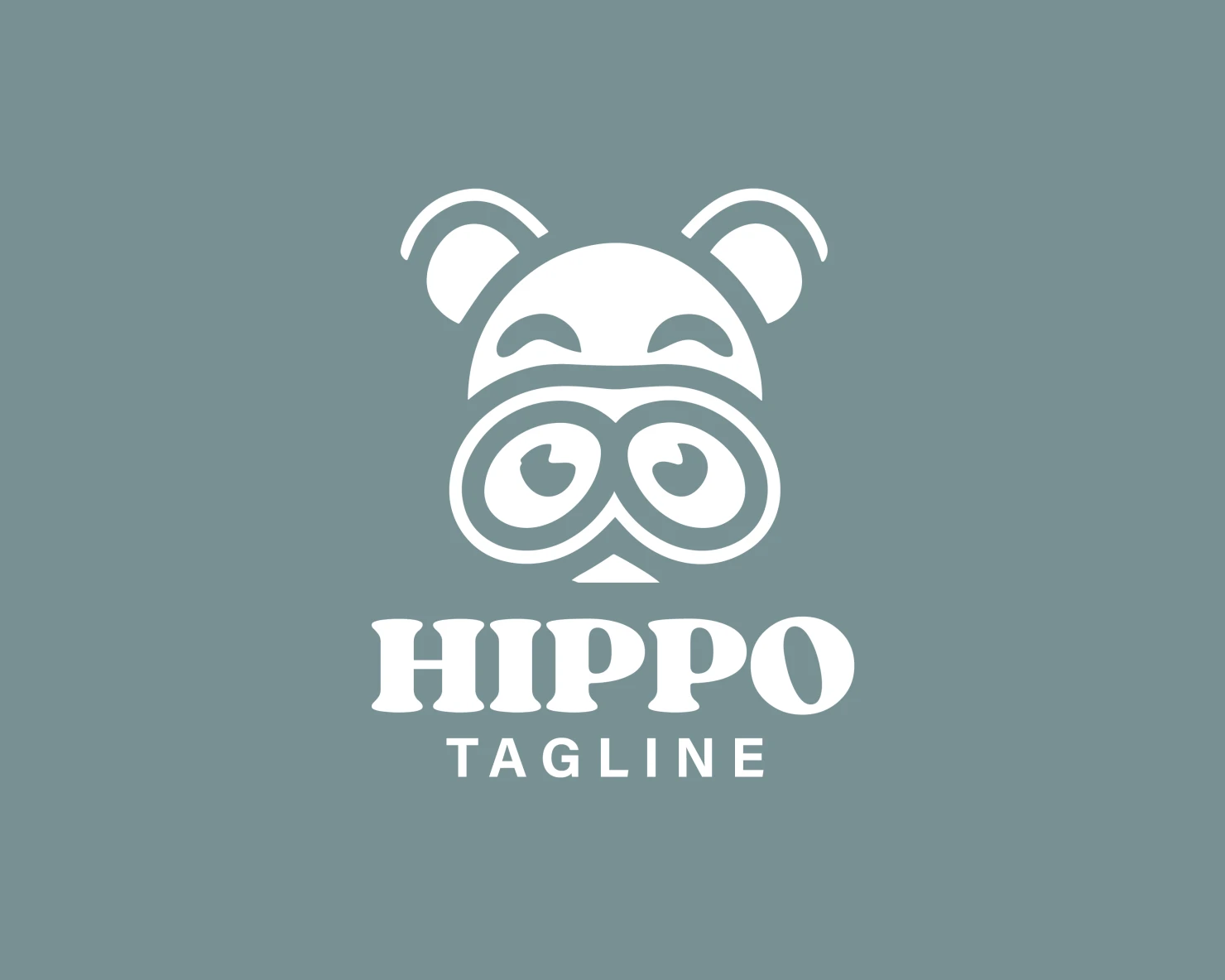 Hippo customizable logo design #33669