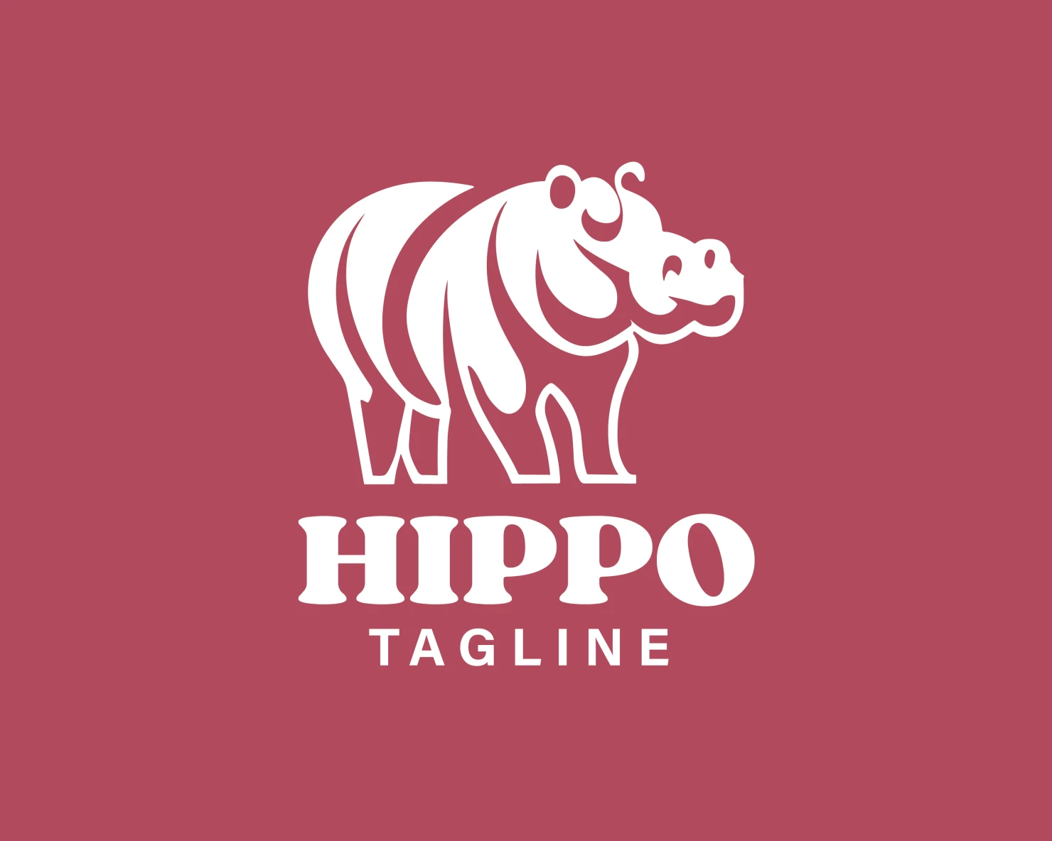 Hippo customizable logo design #33671