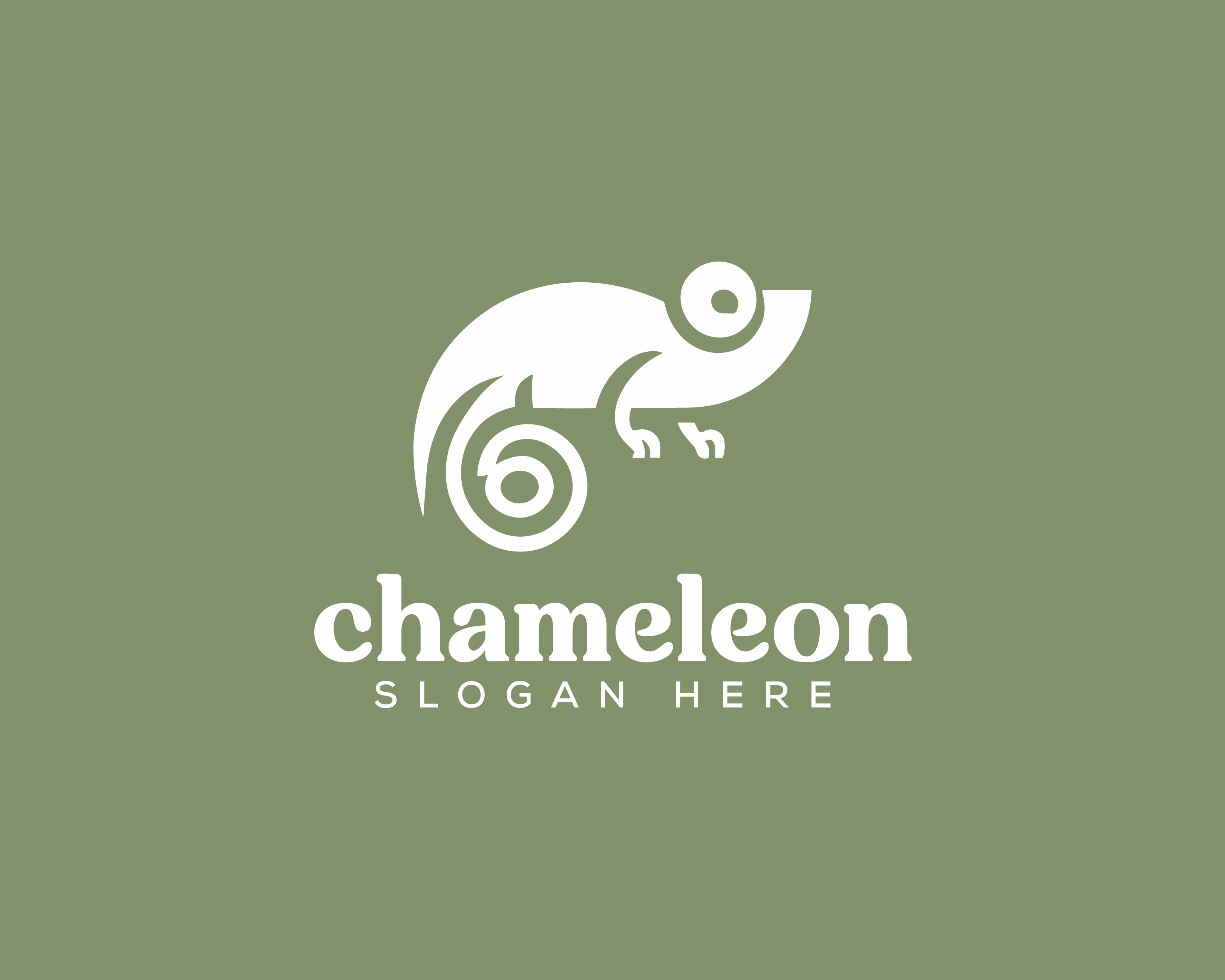 Chameleon customizable logo design #34038