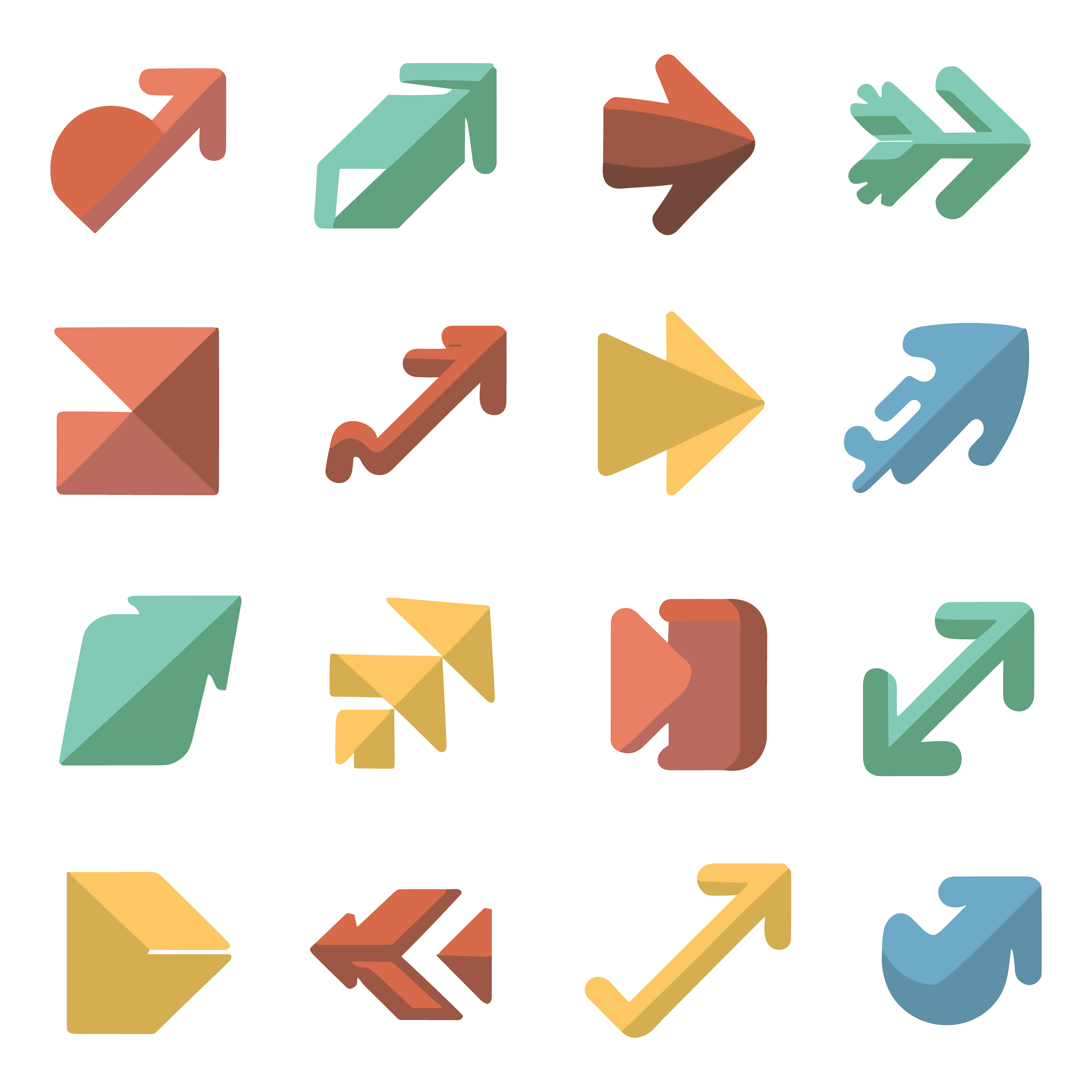 Arrows customizable icon set design #34120