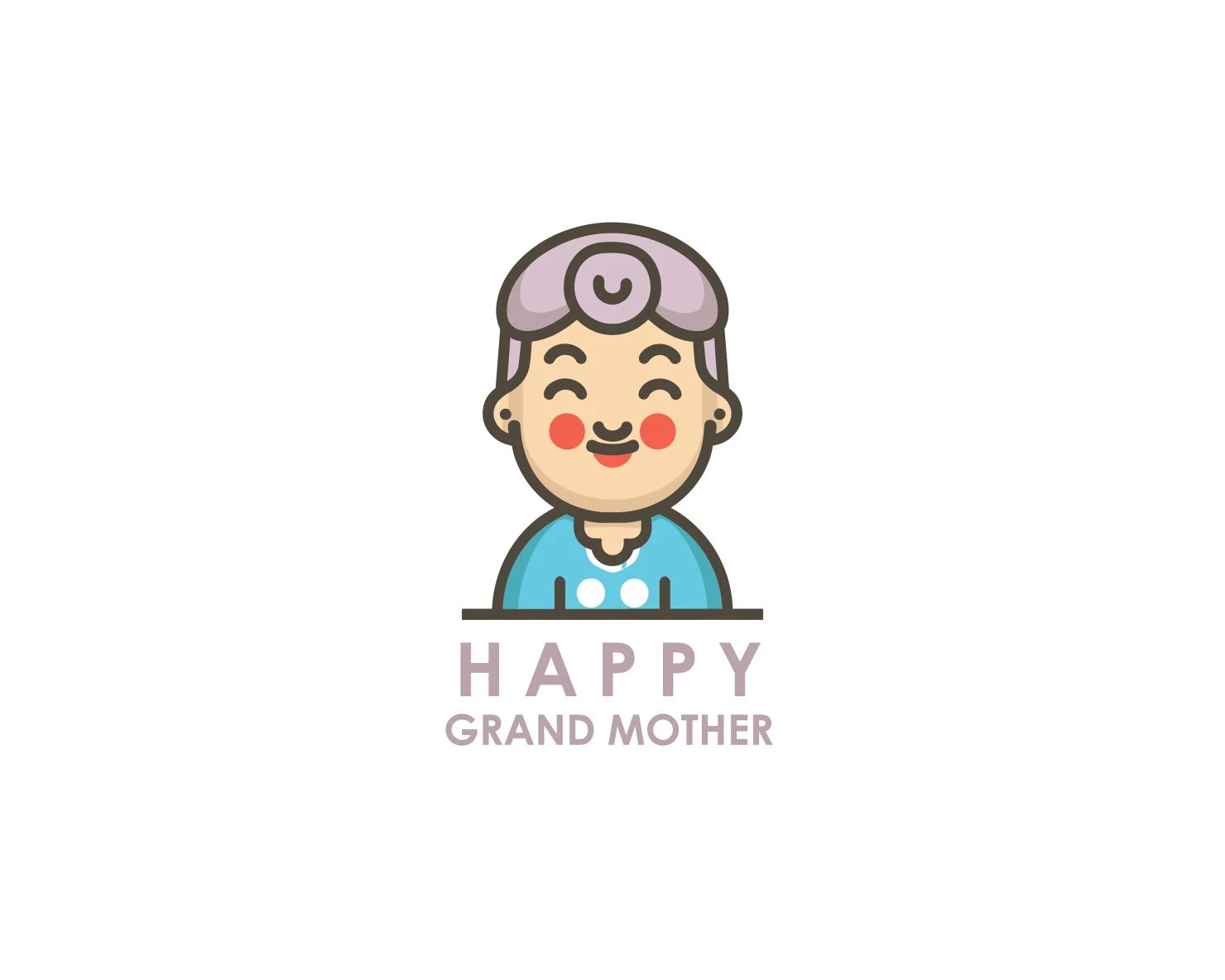 Happy grand mother customizable logo design #33718