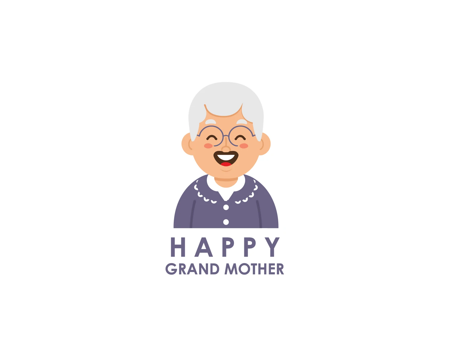 Happy grand mother customizable logo design #33719
