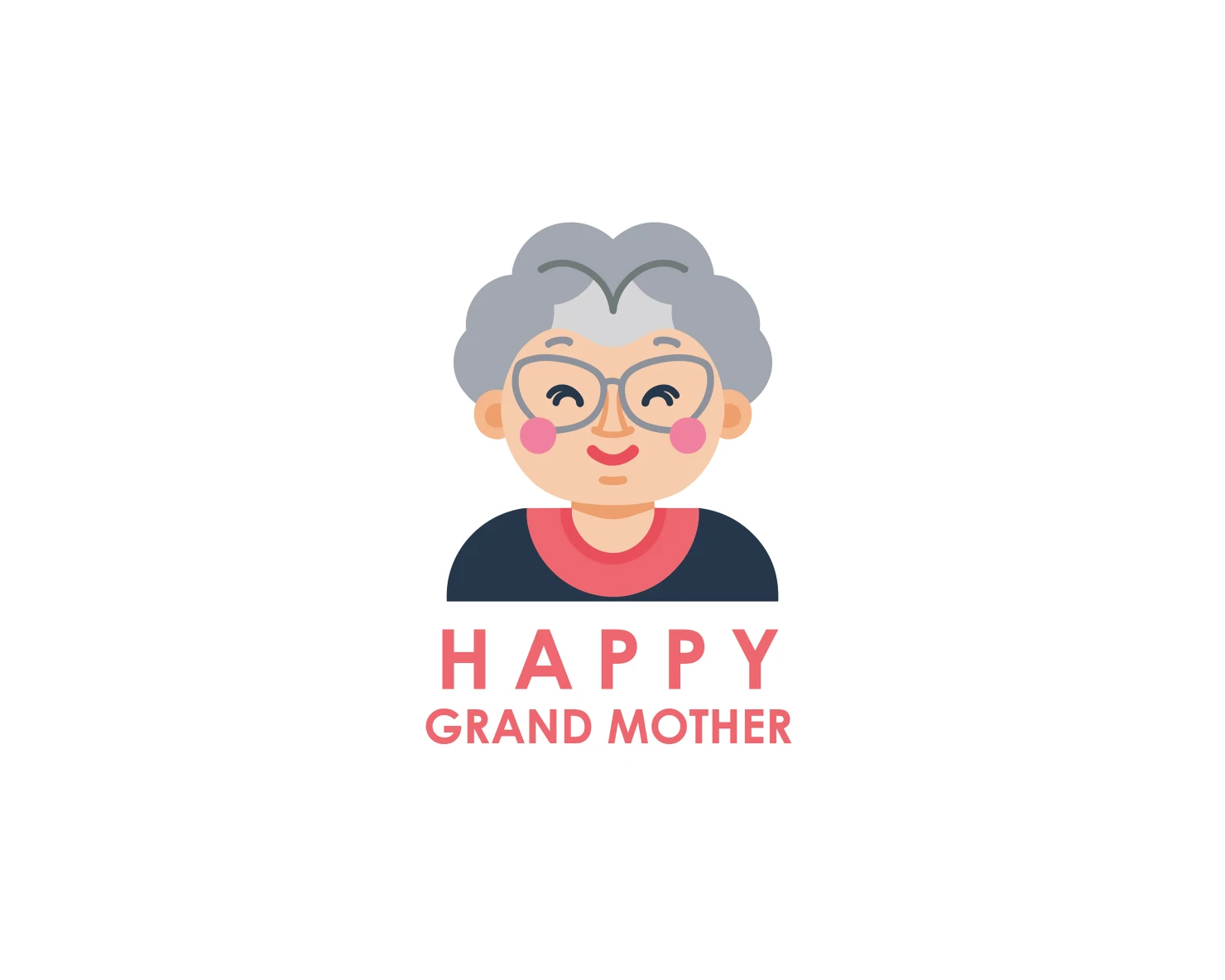 Happy grand mother customizable logo design #33720