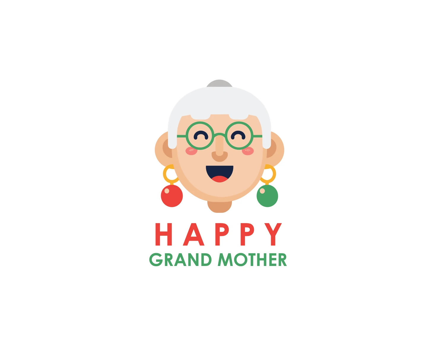 Happy grand mother customizable logo design #33722