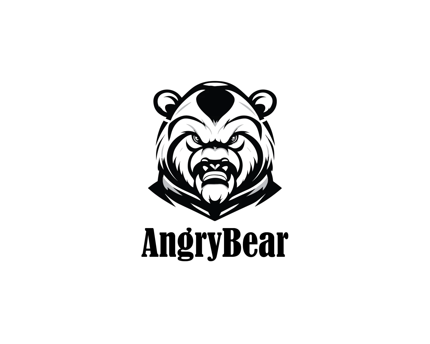 Angry bear customizable logo design #33727