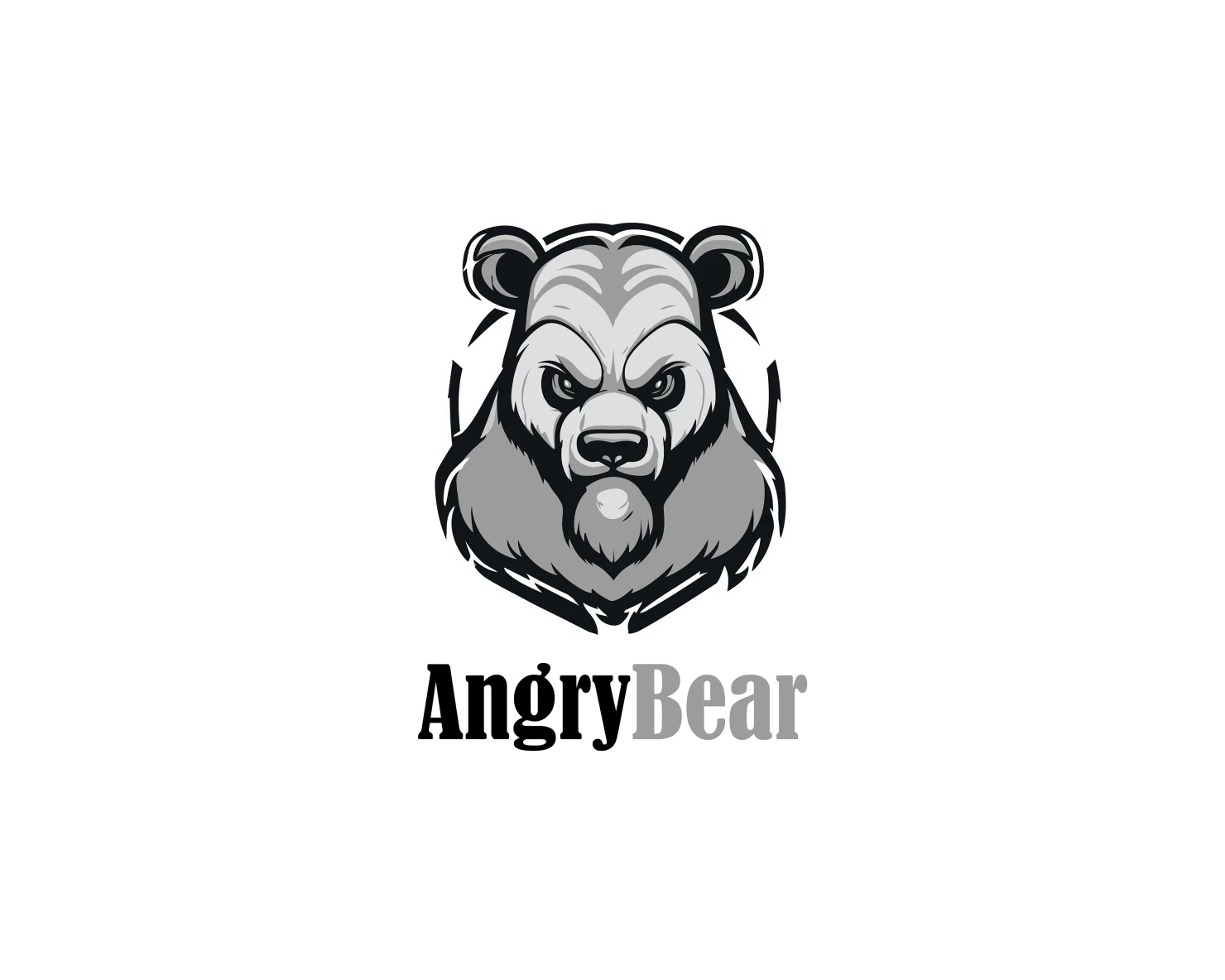 Angry bear customizable logo design #33728