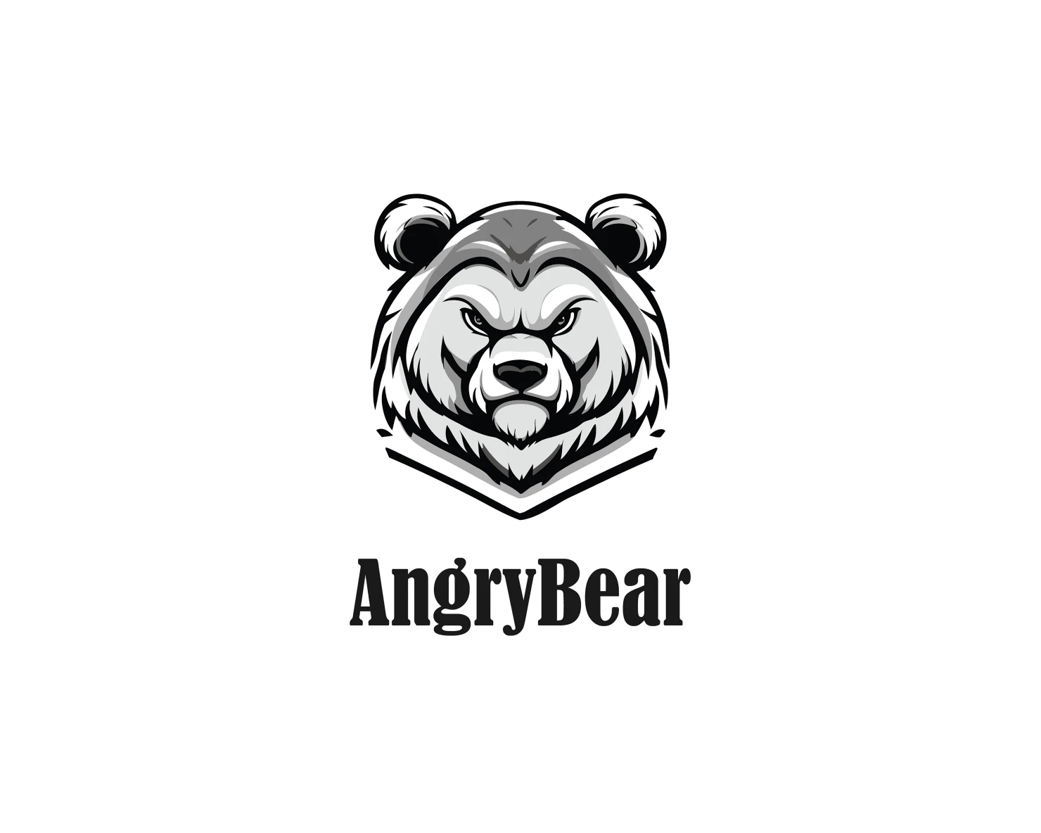 Angry bear customizable logo design #33731
