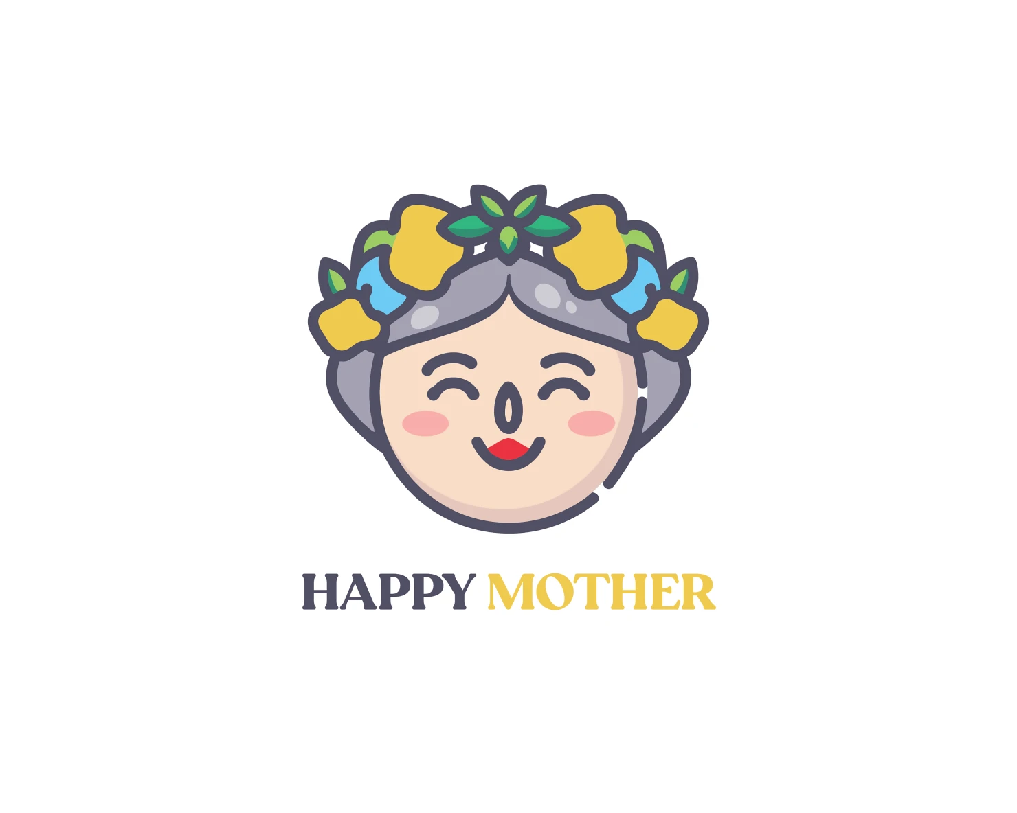 Happy mother customizable logo design #33756