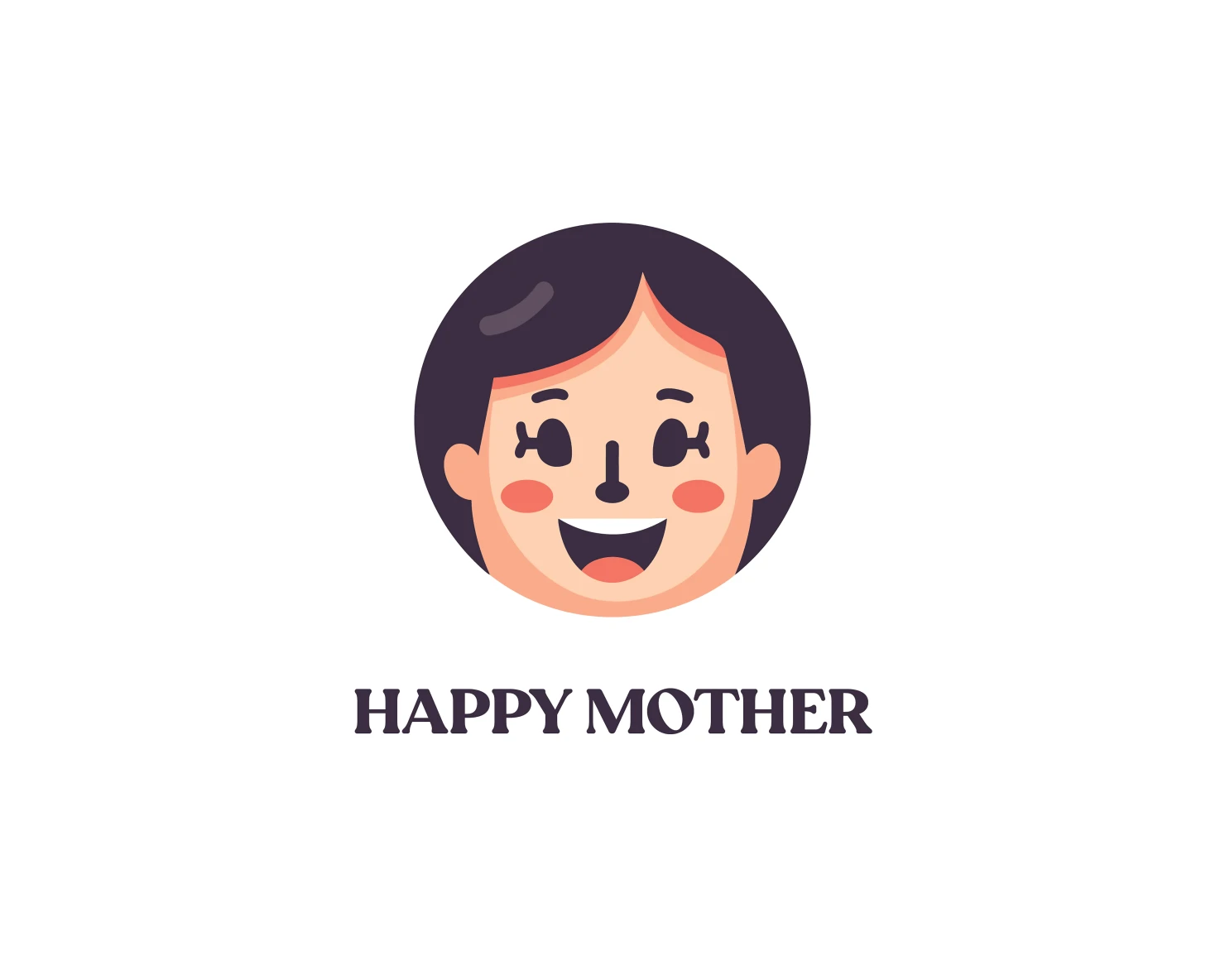 Happy mother customizable logo design #33763