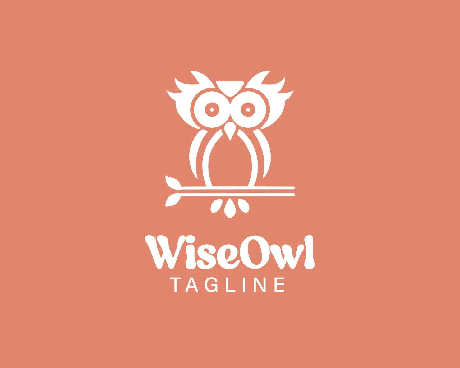 Wise owl  customizable logo design #33781