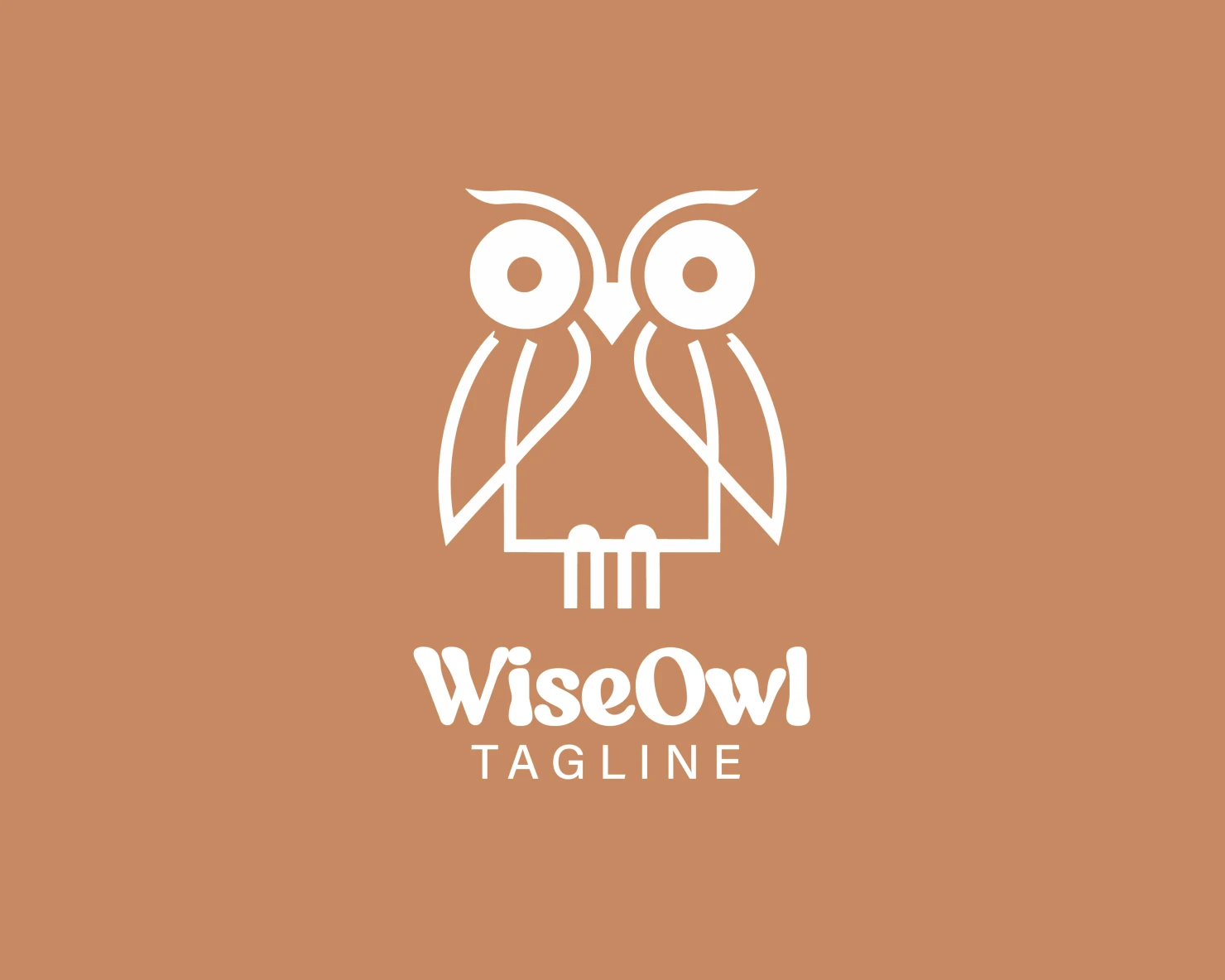 Wise owl  customizable logo design #33782