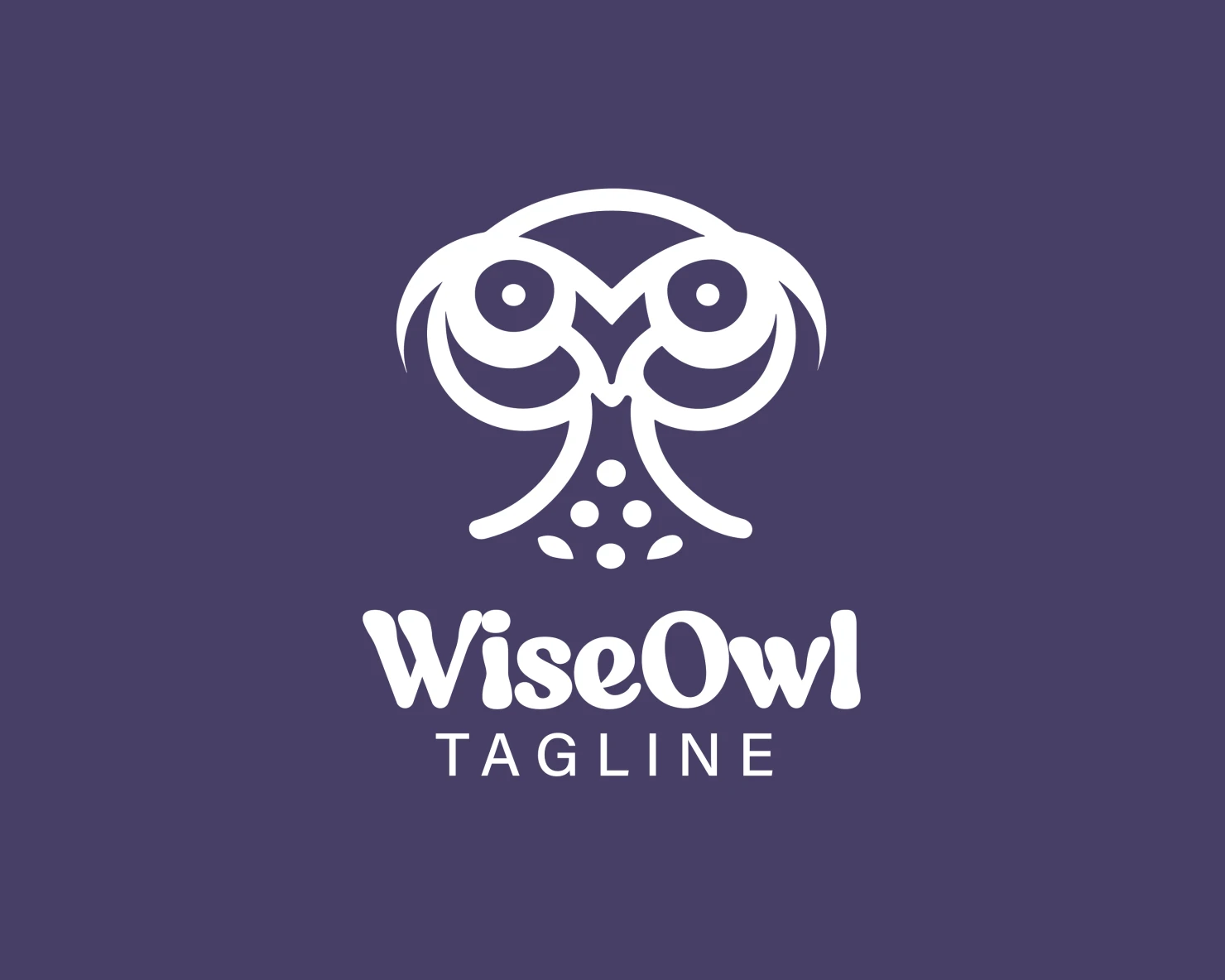 Wise owl  customizable logo design #33784