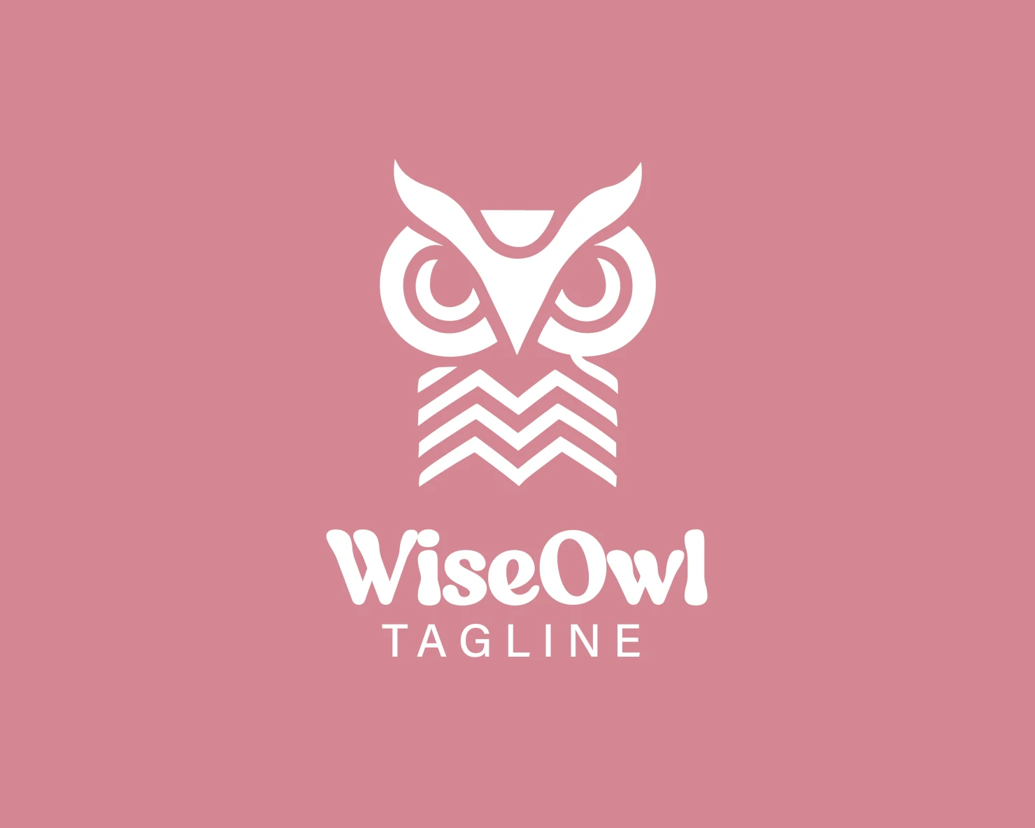 Wise owl  customizable logo design #33787