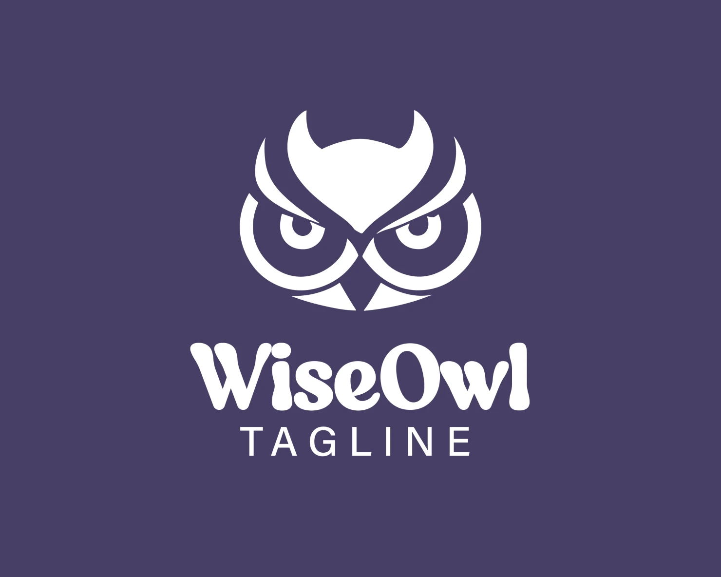 Wise owl  customizable logo design #33789
