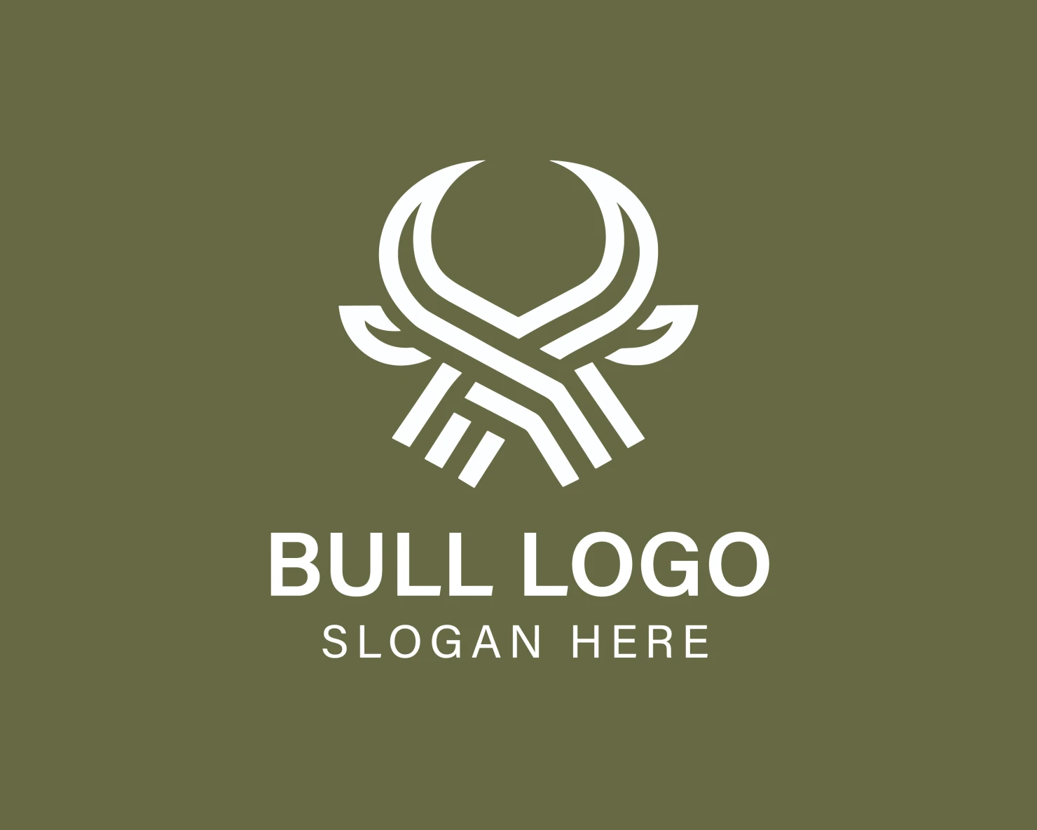 Bull customizable logo design #33841