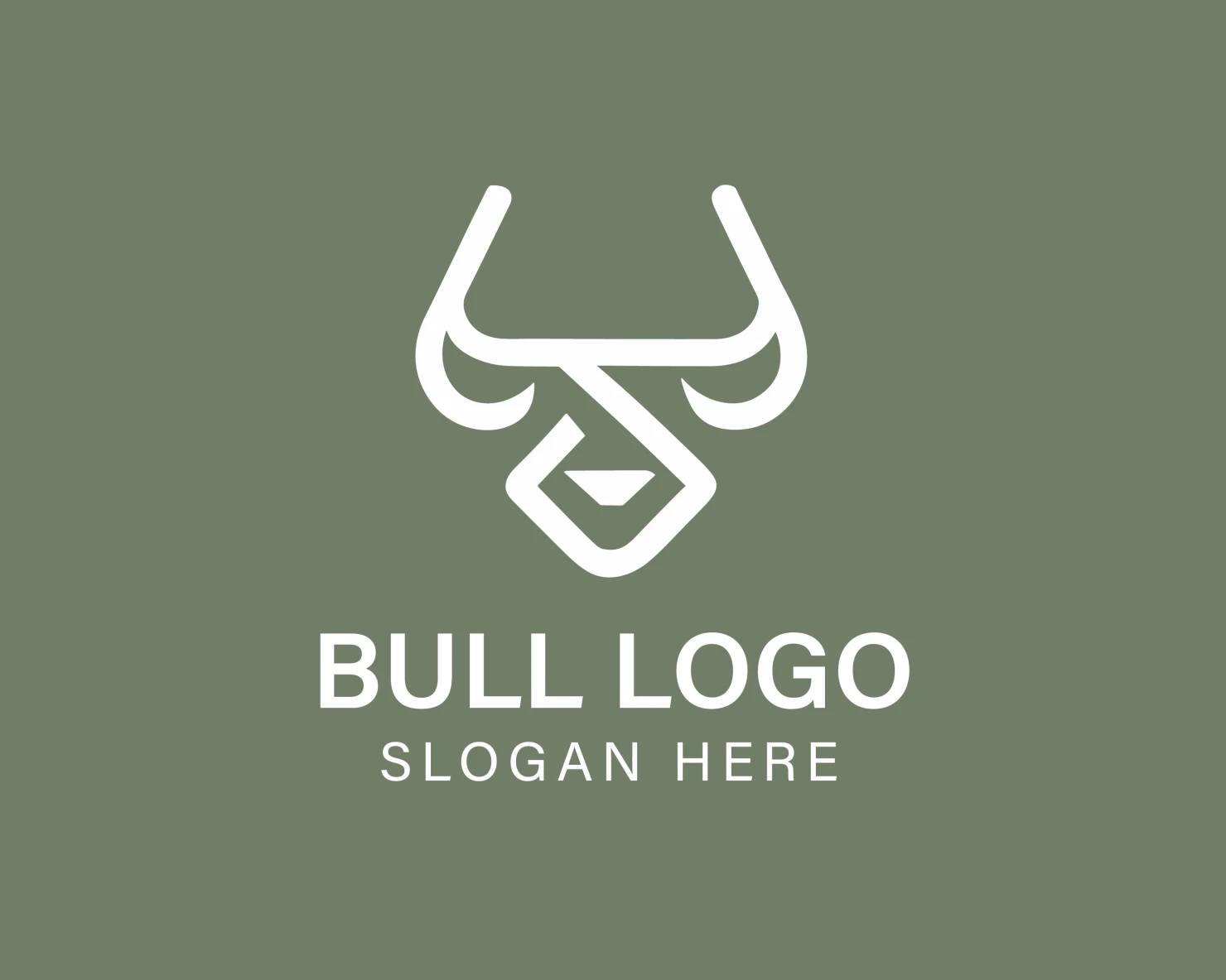 Bull customizable logo design #33849