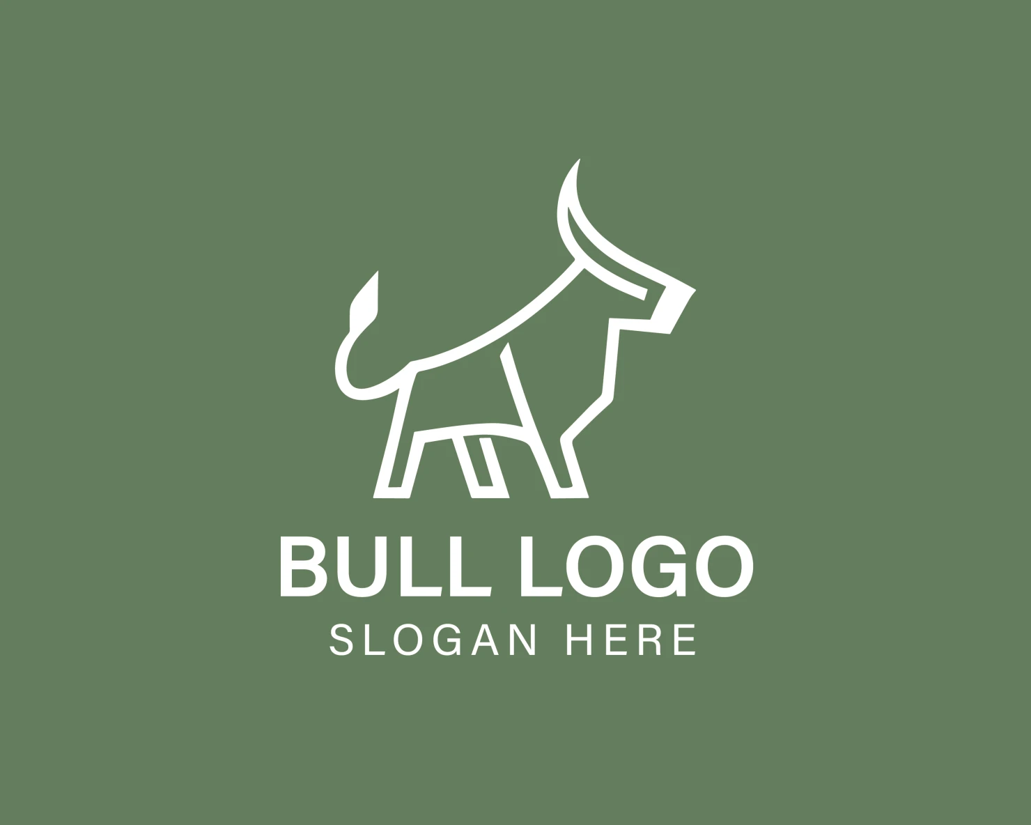 Bull customizable logo design #33858