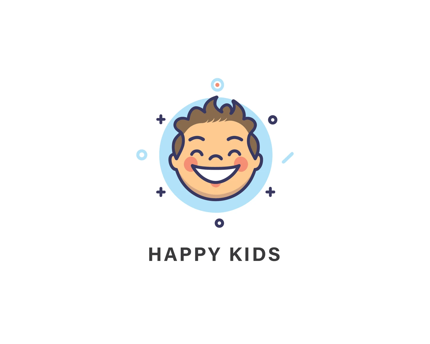 Happy kids customizable logo design #33873