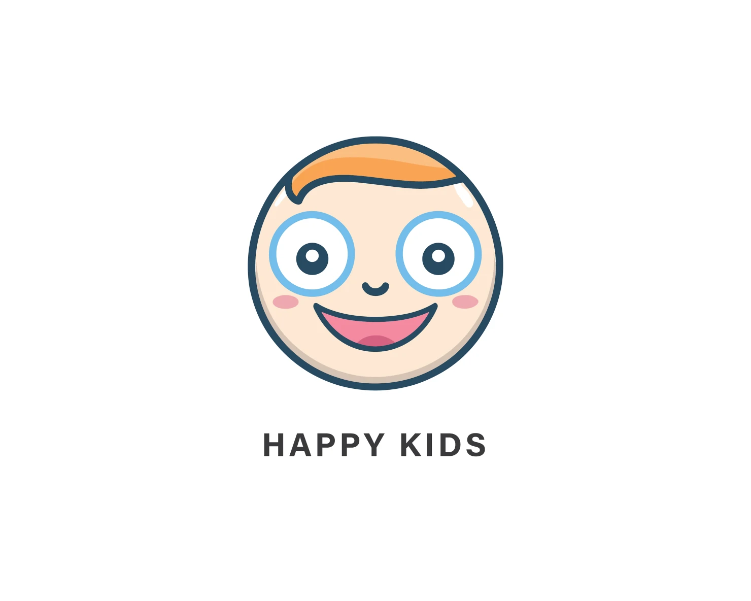 Happy kids customizable logo design #33875