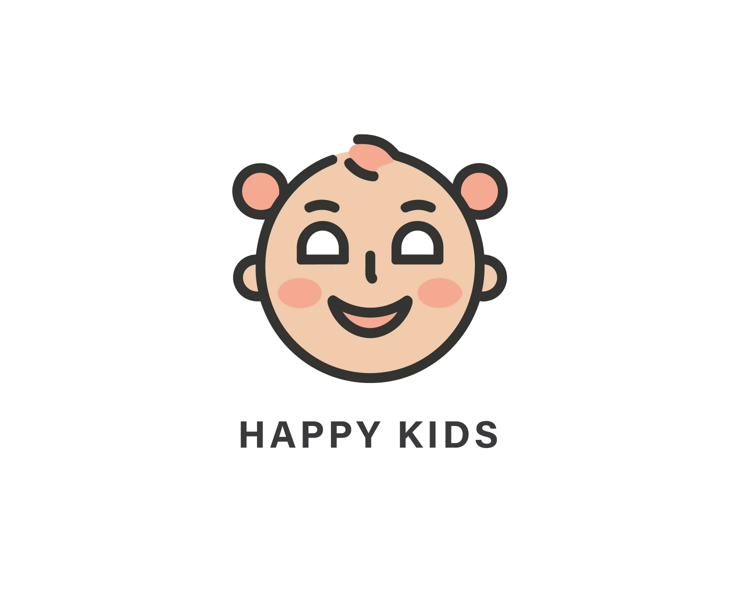 Happy kids customizable logo design #33876