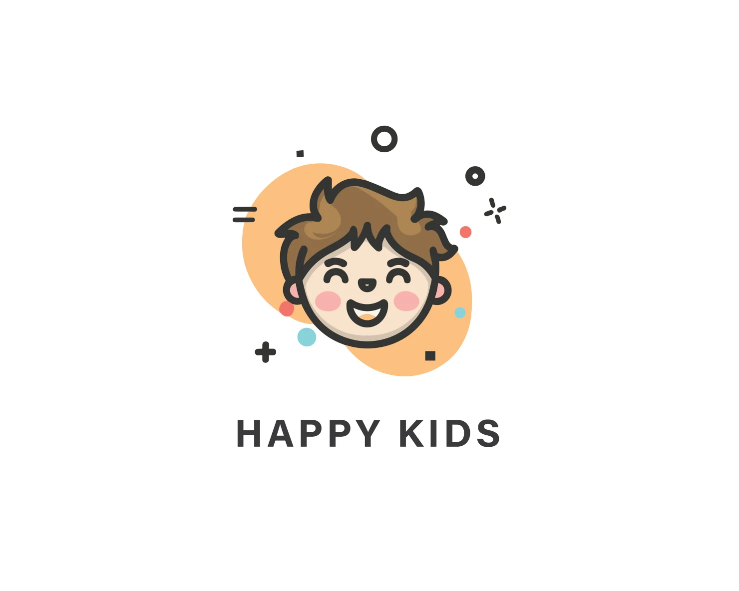 Happy kids customizable logo design #33879