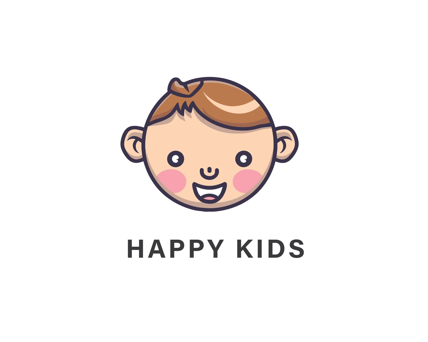Happy kids customizable logo design #33882