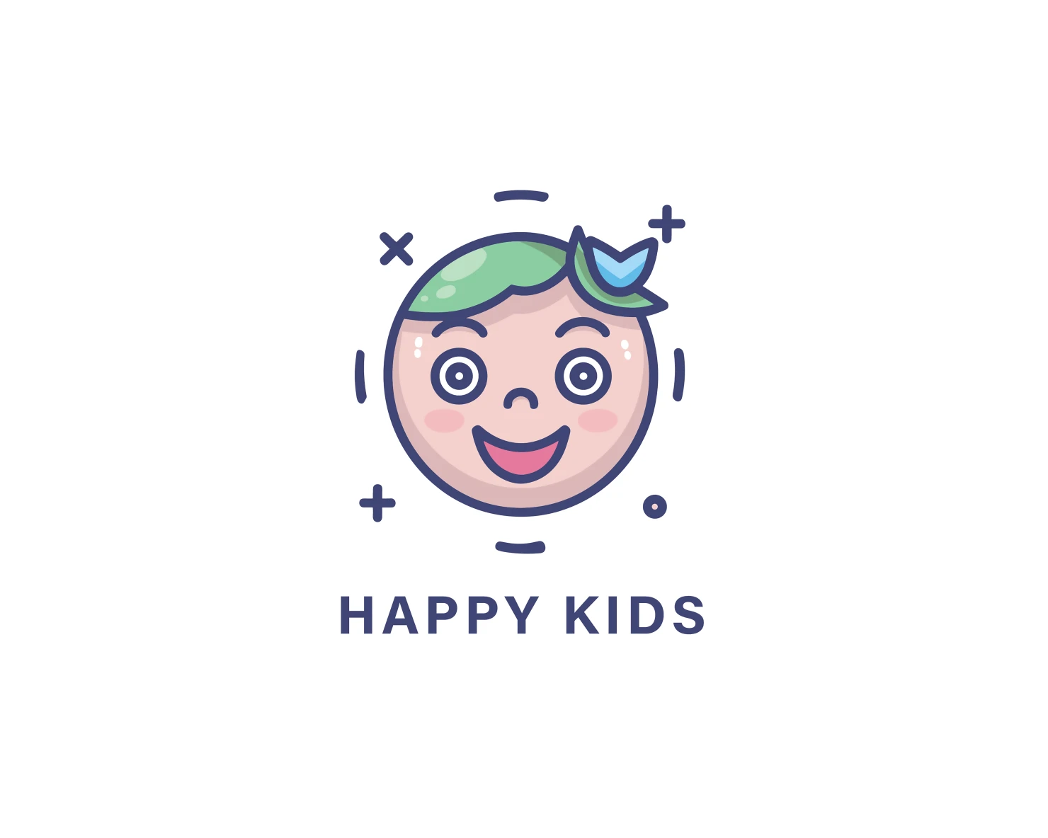Happy kids customizable logo design #33884